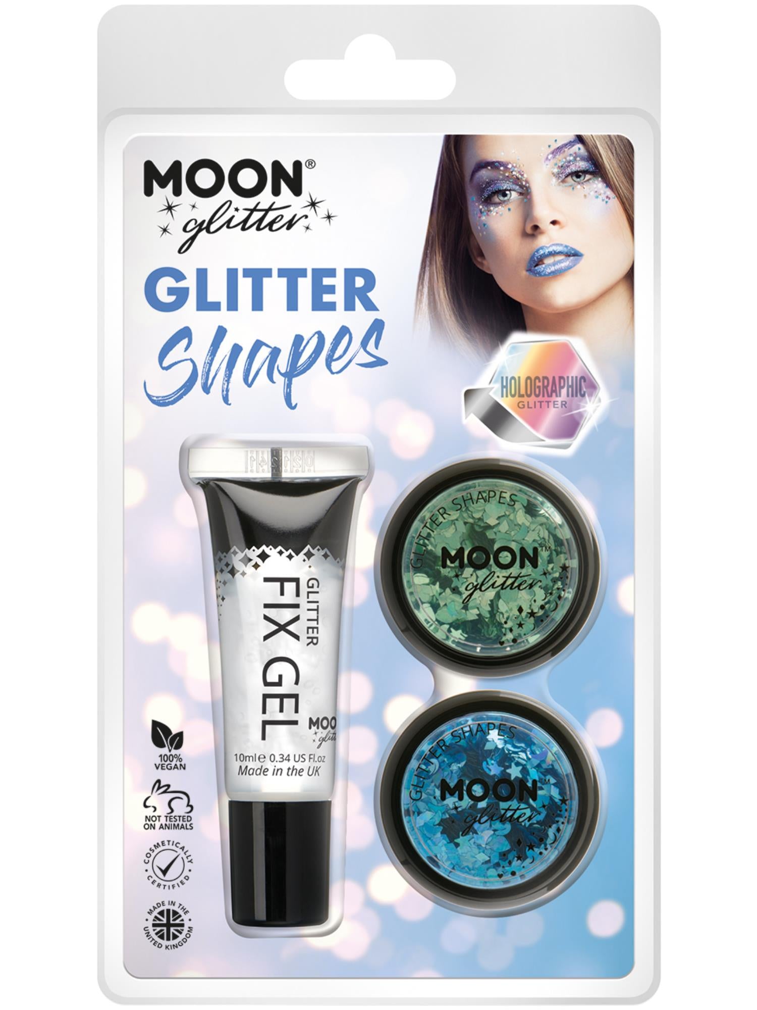 Moon Glitter Holographic Glitter Shapes,