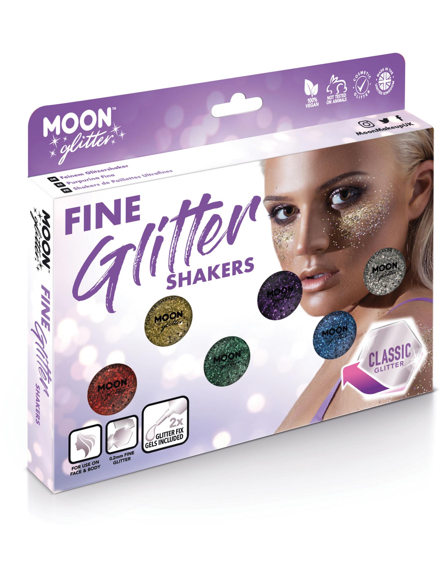 Moon Glitter Classic Fine Glitter Shaker, Assorted