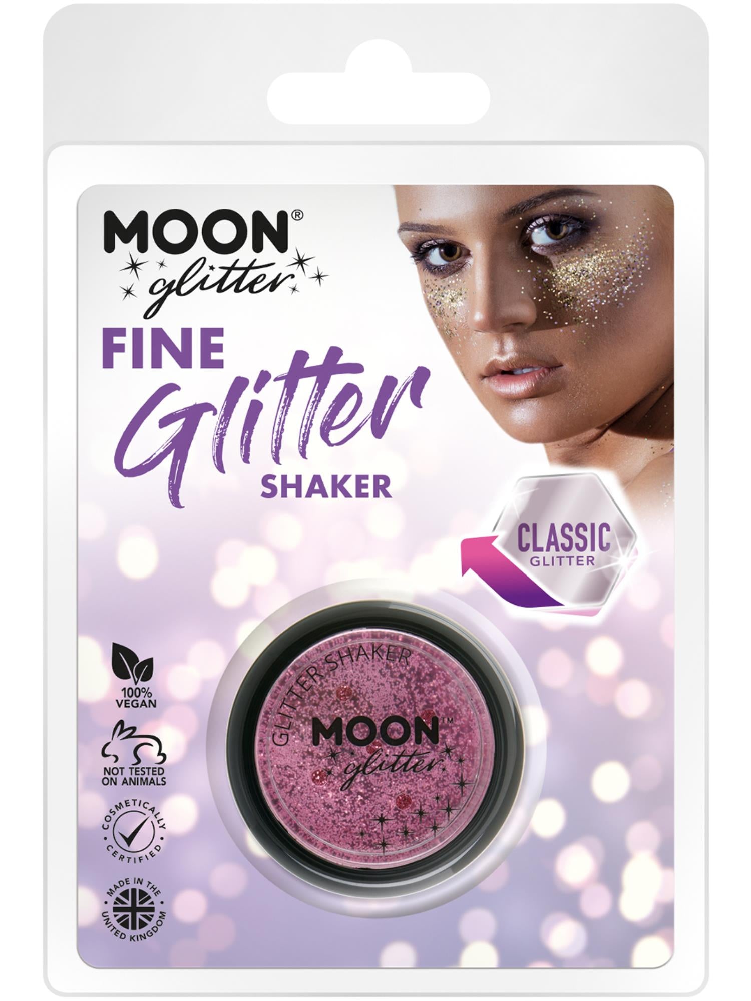 Moon Glitter Classic Fine Glitter Shakers, Pink