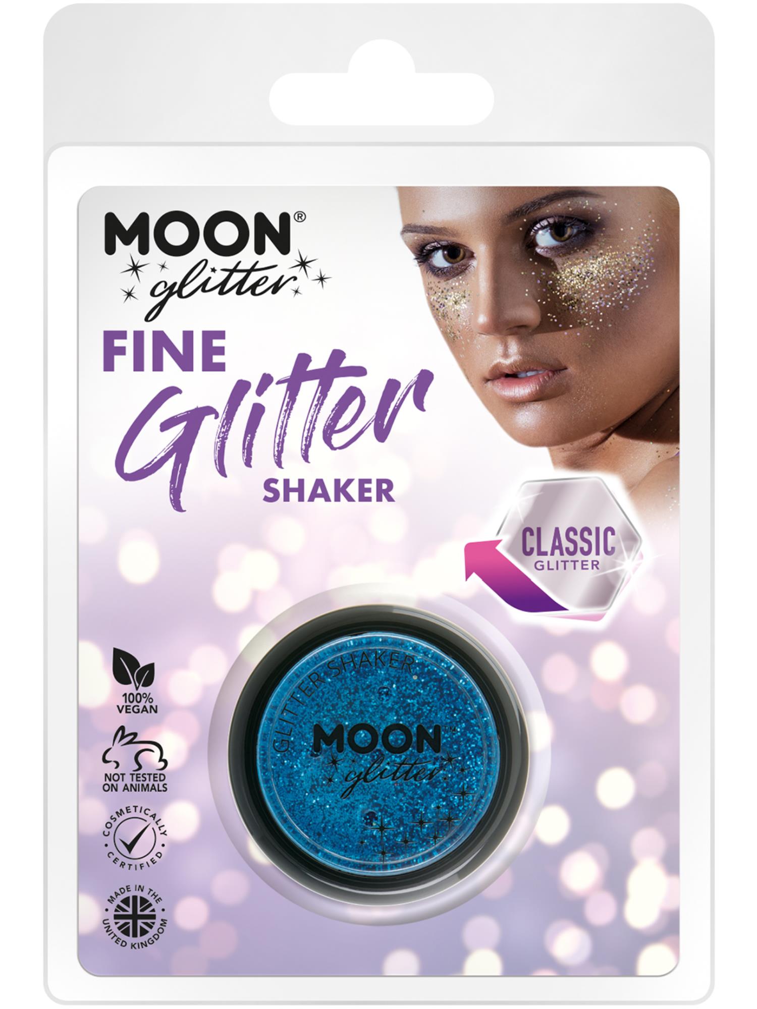 Moon Glitter Classic Fine Glitter Shakers, Blue