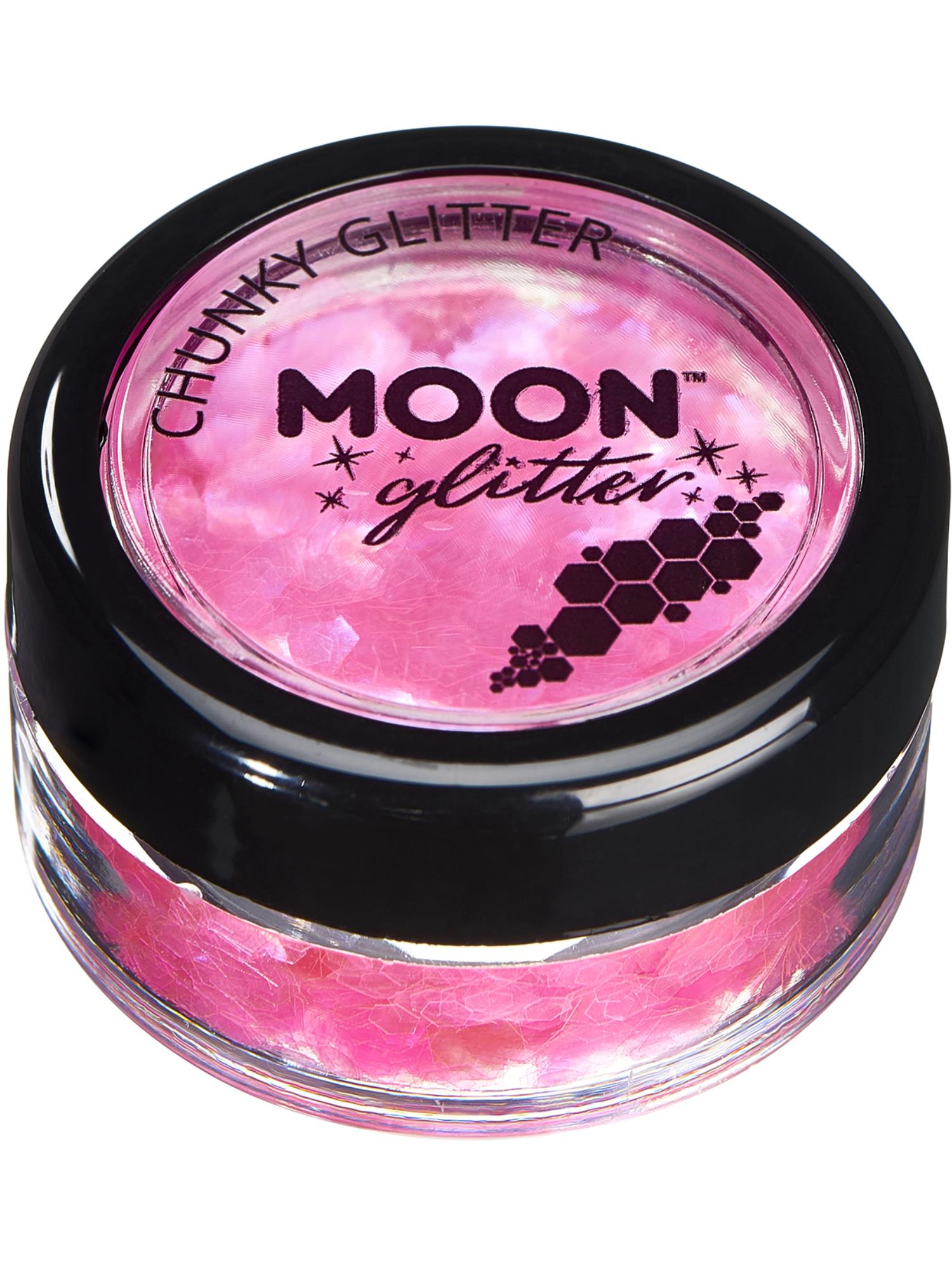 Moon Glitter Iridescent Chunky Glitter, Pink