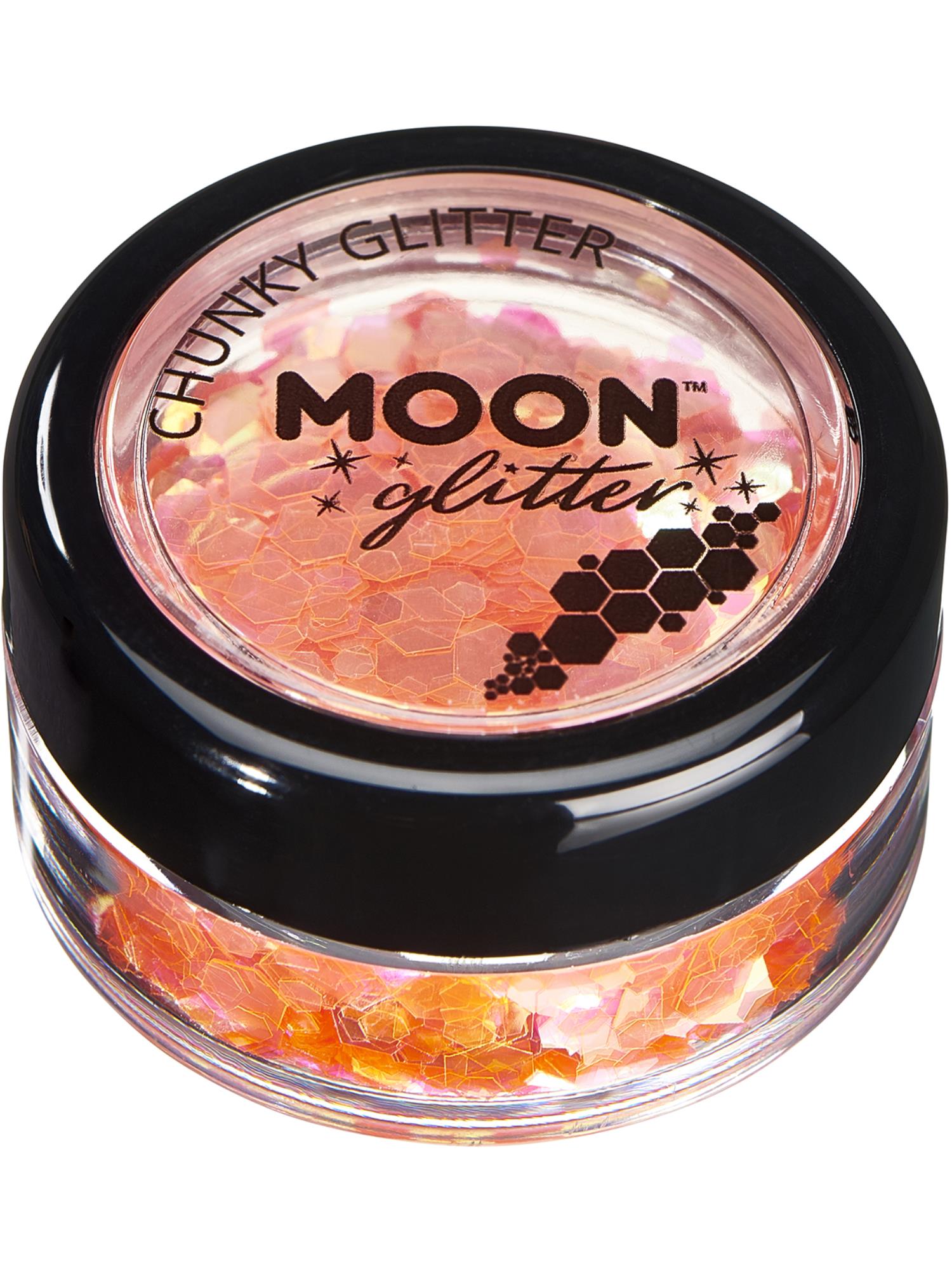 Moon Glitter Iridescent Chunky Glitter, Orange
