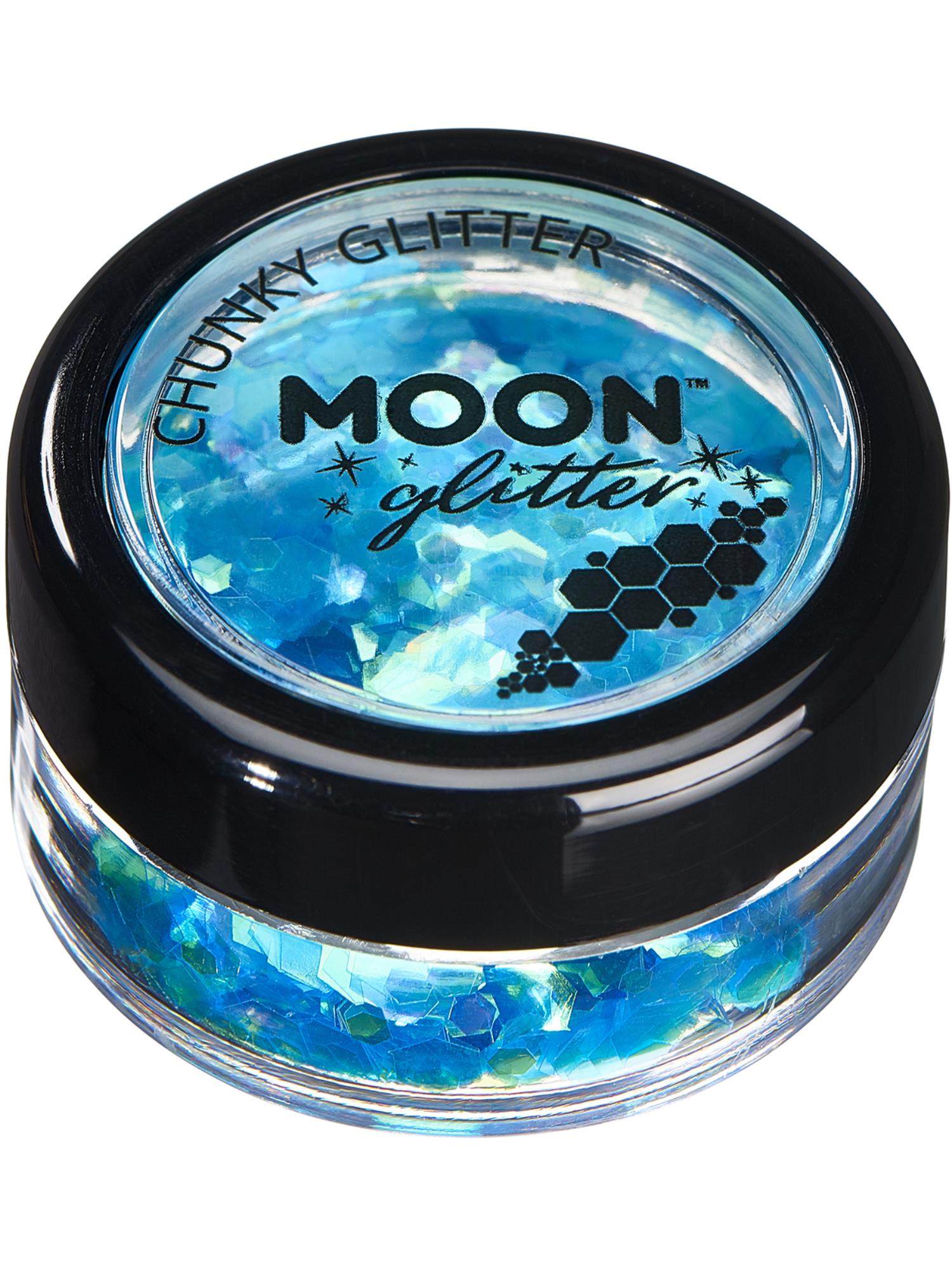 Moon Glitter Iridescent Chunky Glitter, Blue