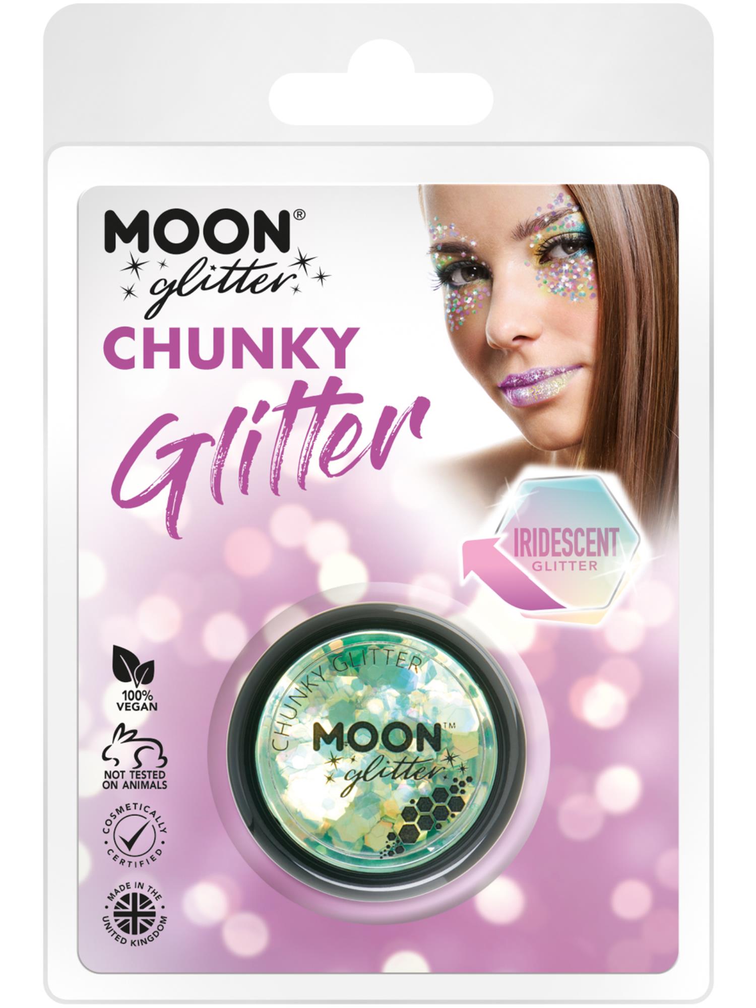 Moon Glitter Iridescent Chunky Glitter, Green
