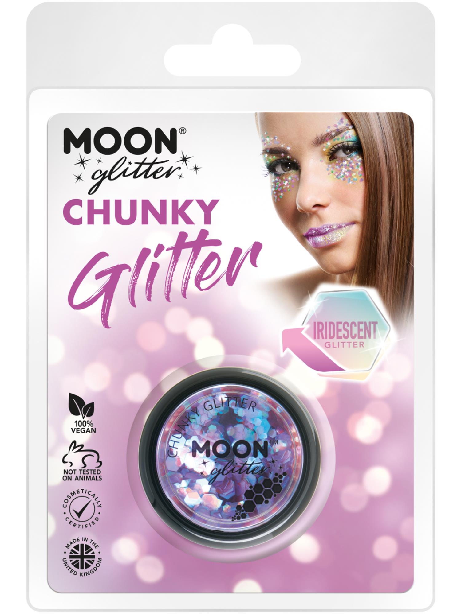 Moon Glitter Iridescent Chunky Glitter, Purple