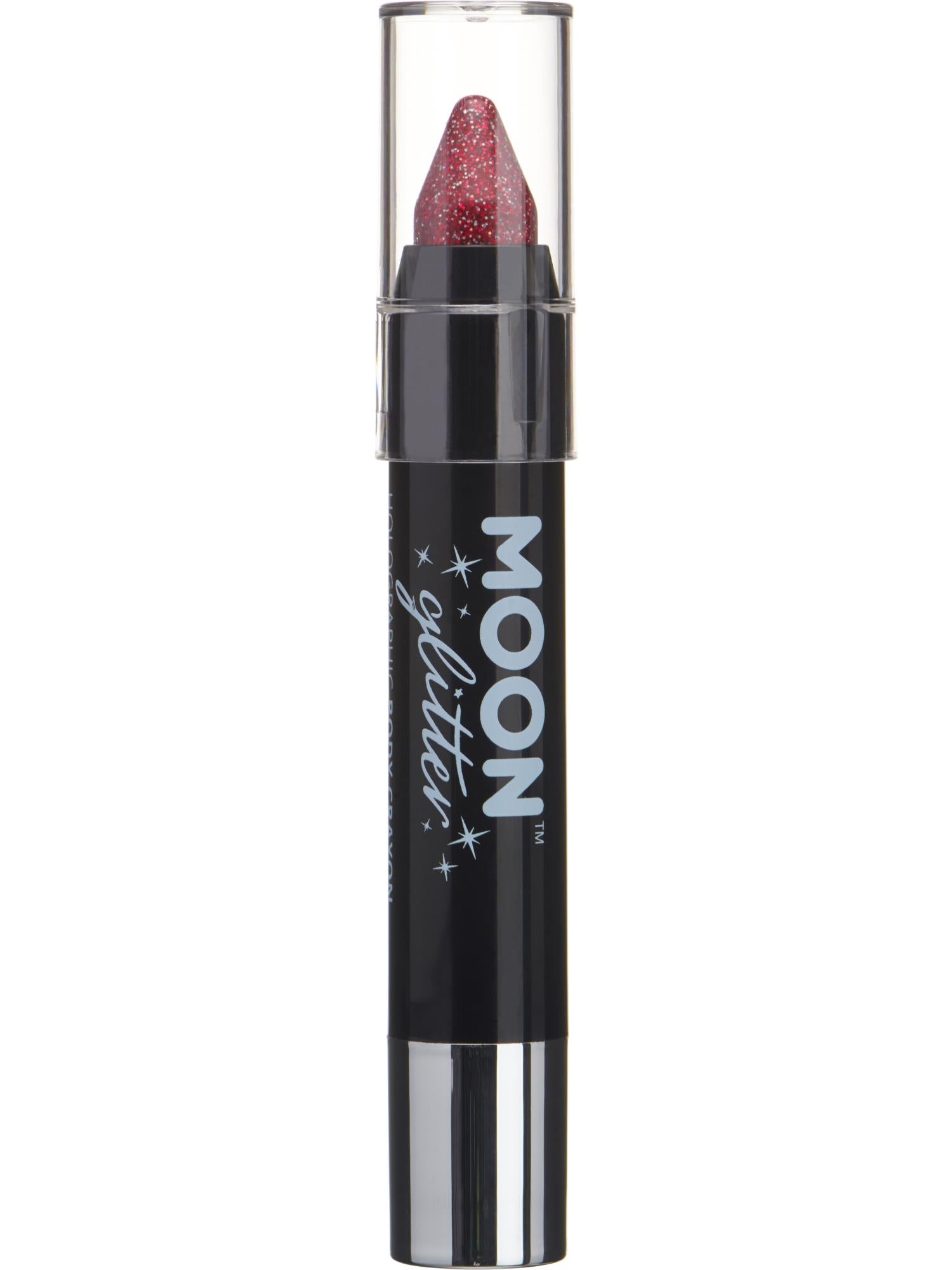 Moon Glitter Holographic Body Crayons, Red