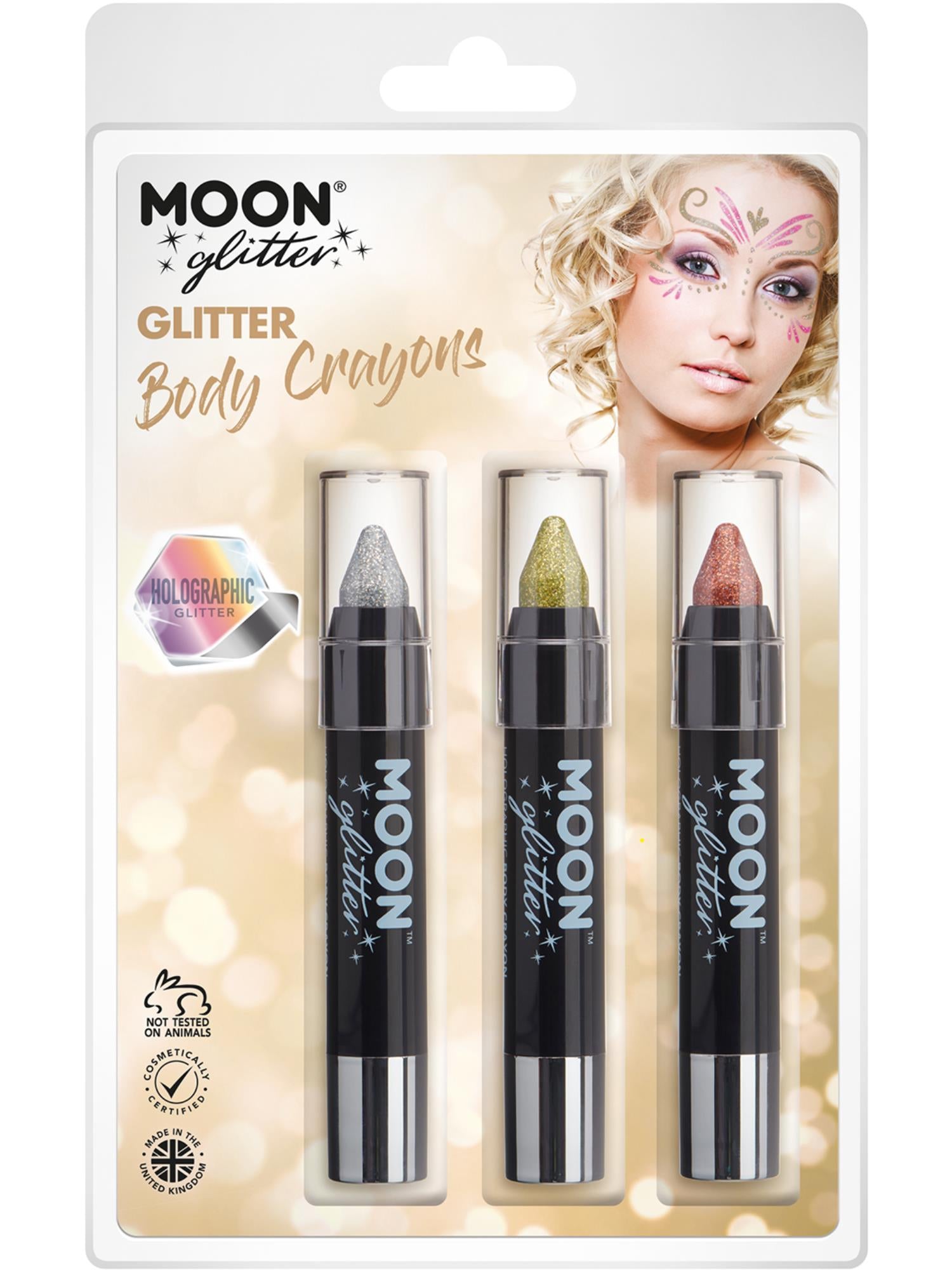 Moon Glitter Holographic Body Crayons,