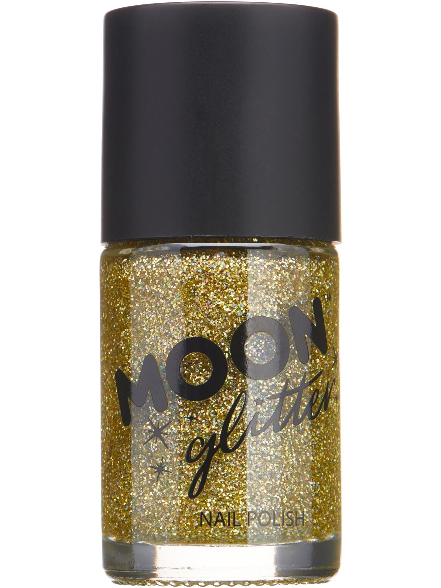 Moon Glitter holografische nagellak, goud
