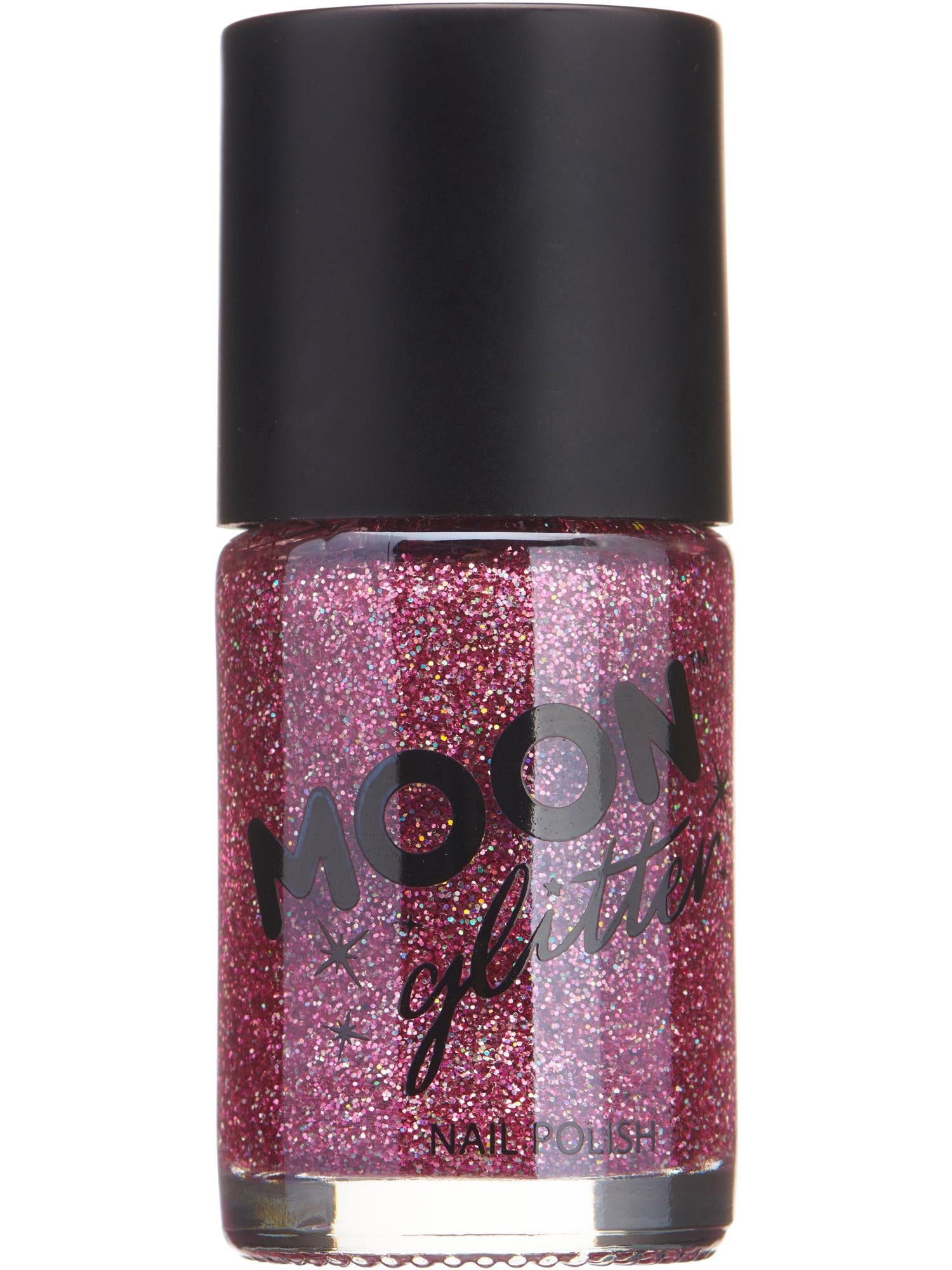 Moon Glitter holografische nagellak, roze