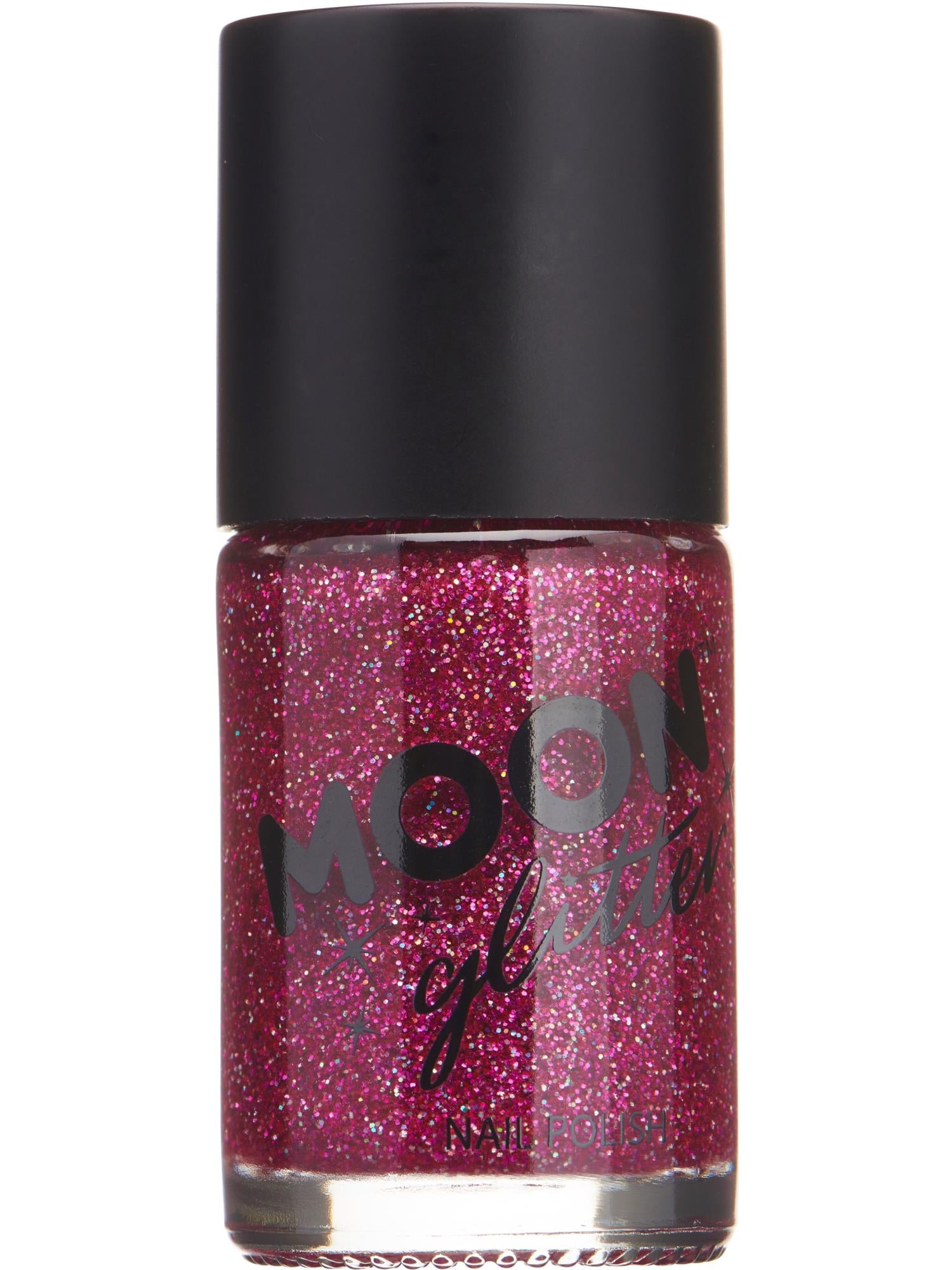 Moon Glitter holografische nagellak, fuchsia