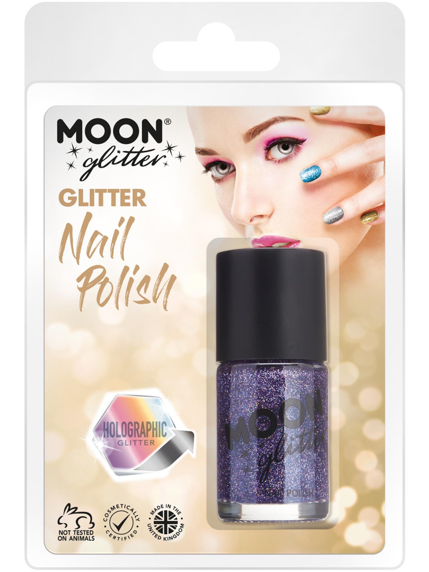 Moon Glitter Holografischer Nagellack, Lila