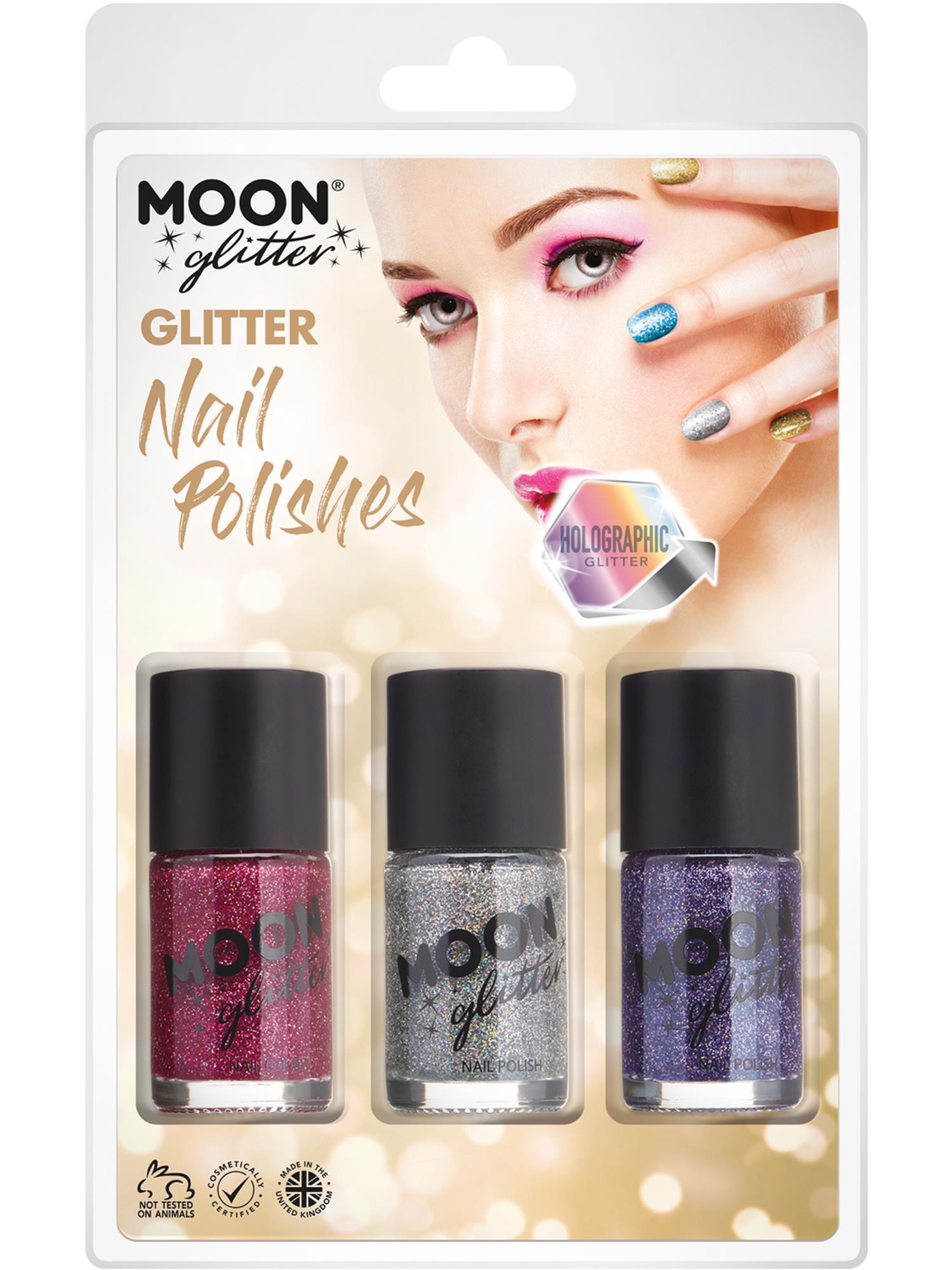 Moon Glitter Holographic Nail Polish,