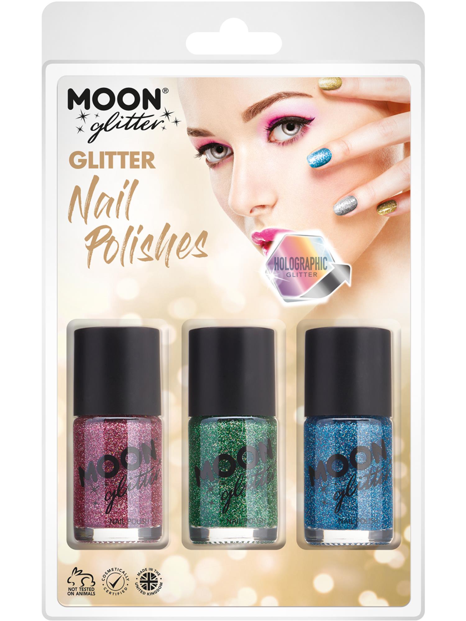 Moon Glitter Holographic Nail Polish,