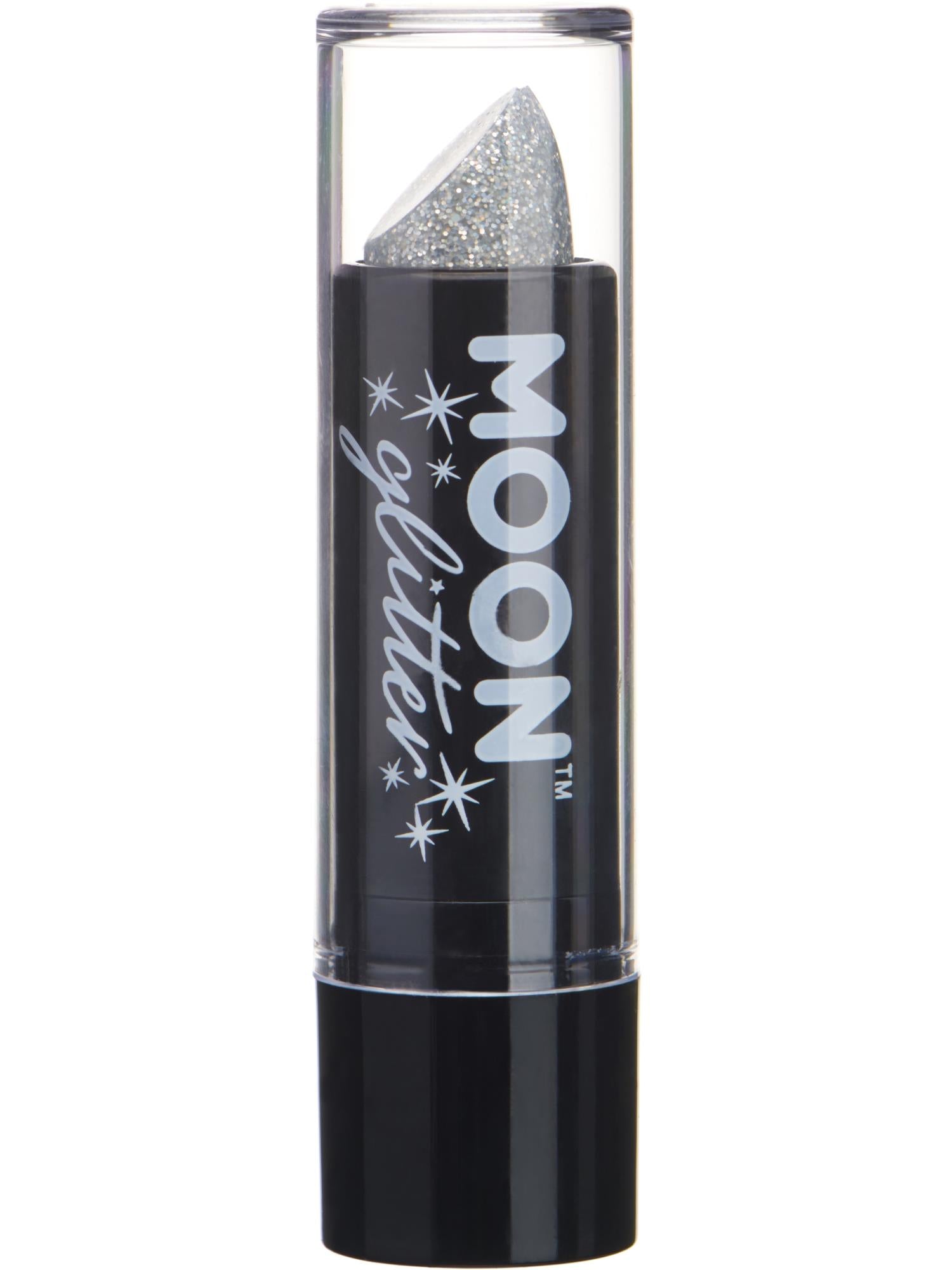 Moon Glitter Holographic Glitter Lipstick, Silver