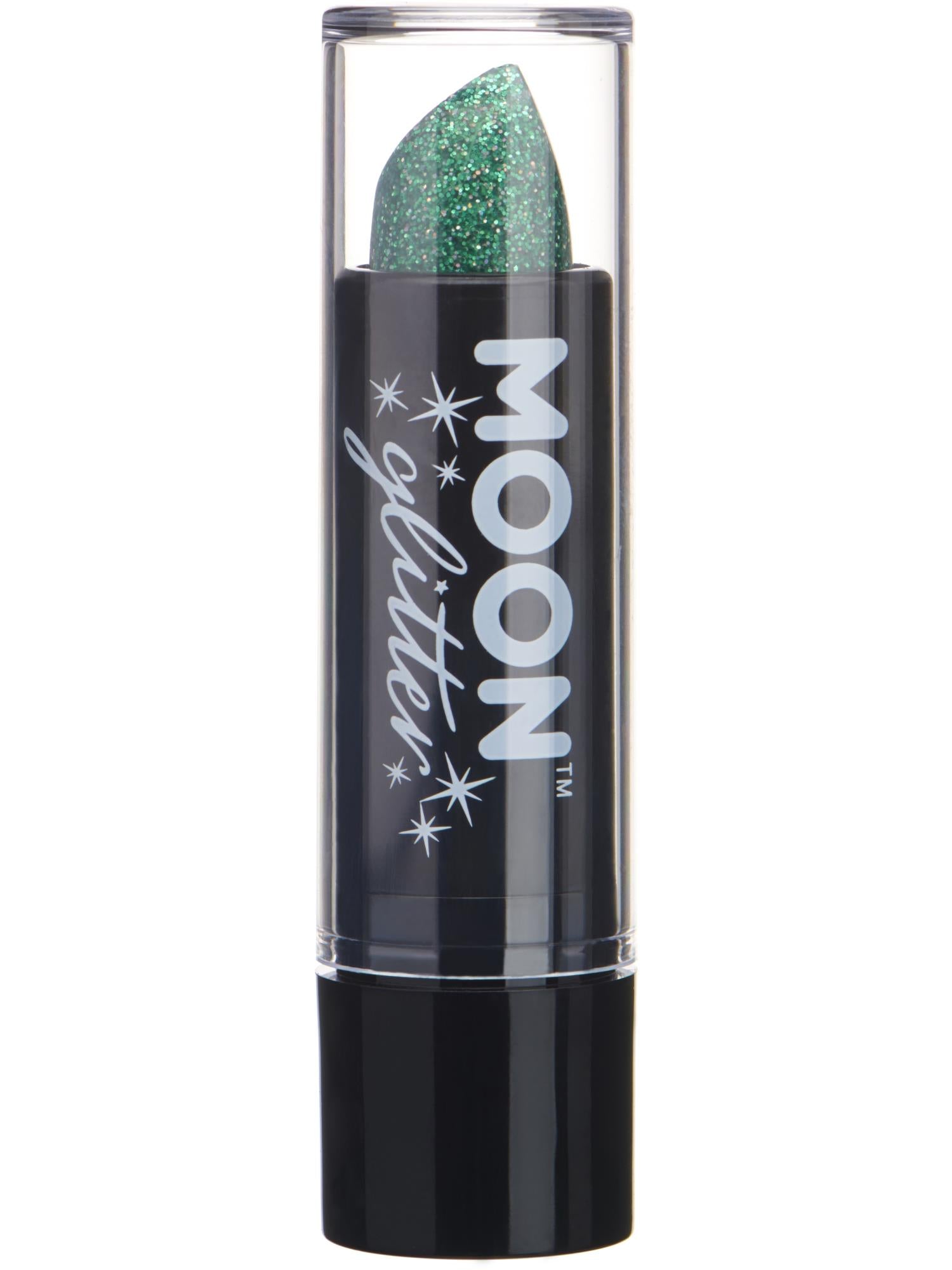 Moon Glitter Holographic Glitter Lipstick, Green