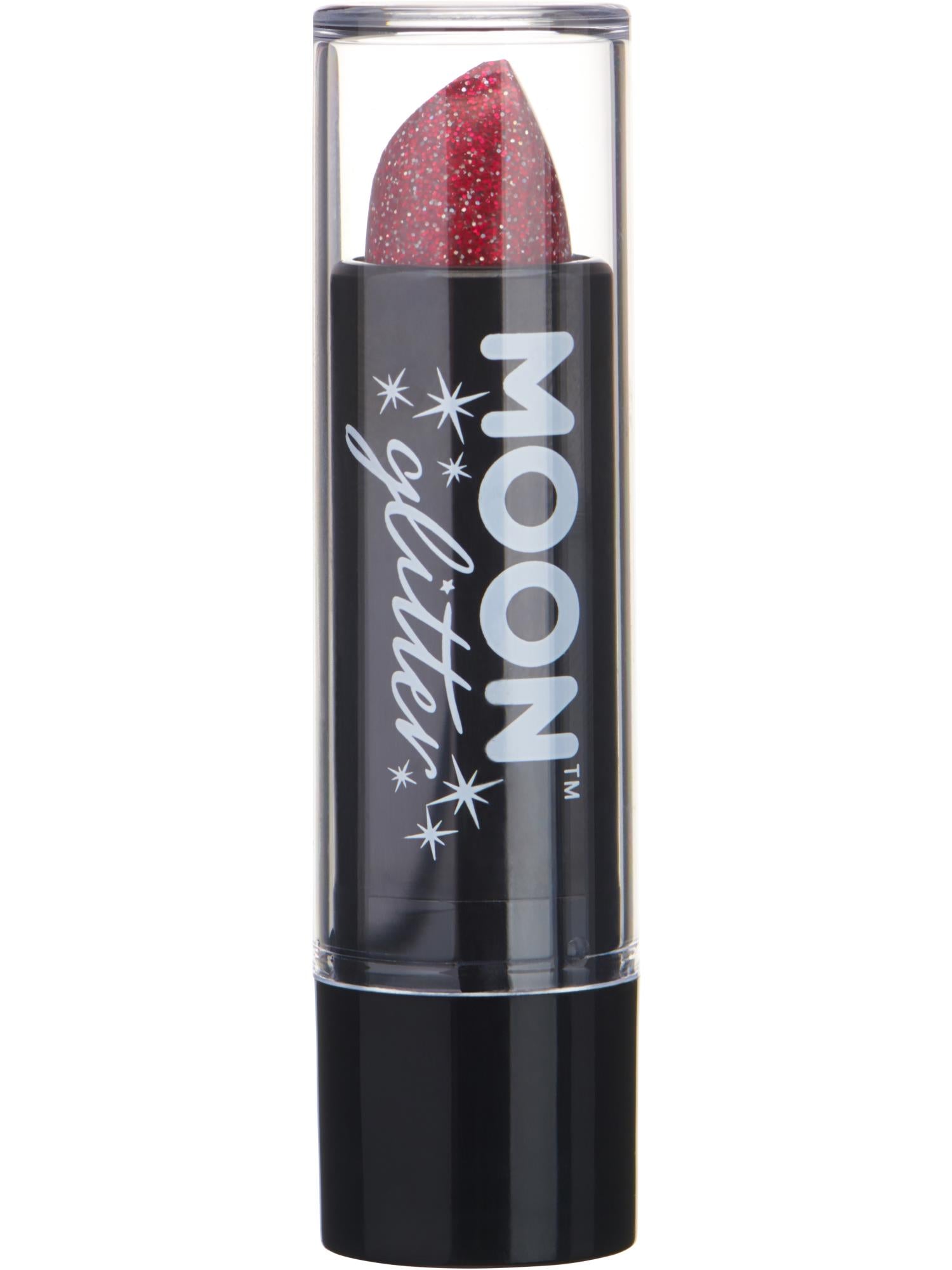 Moon Glitter Holographic Glitter Lipstick, Red