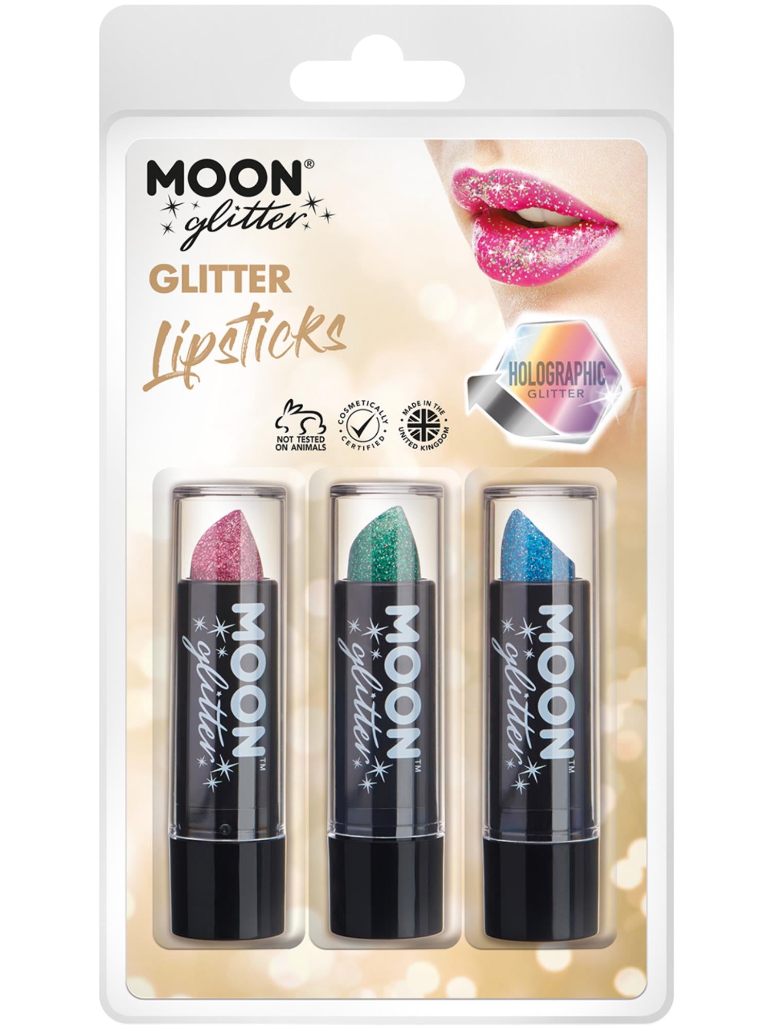 Moon Glitter Holographic Glitter Lipstick,