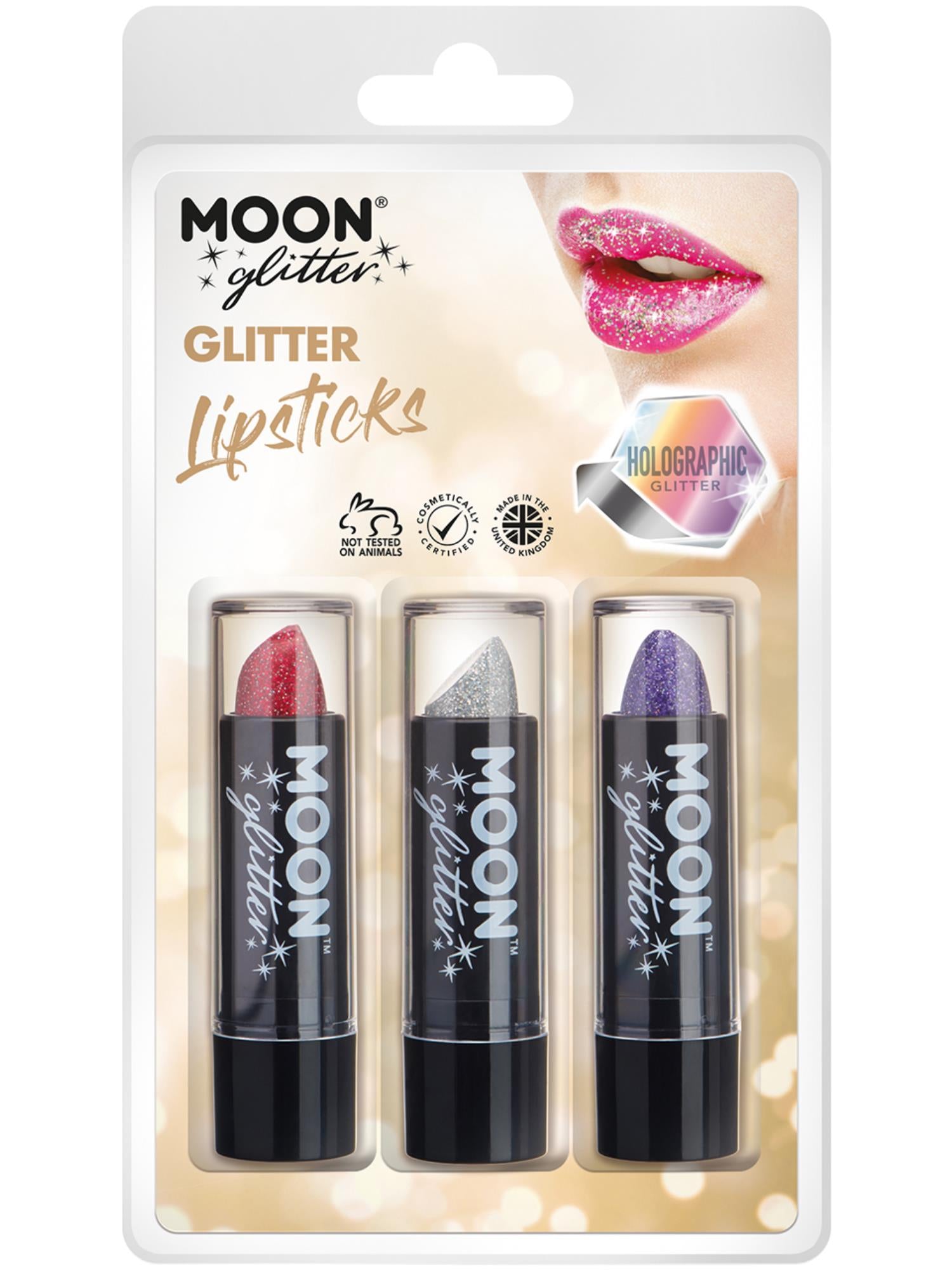 Moon Glitter Holographic Glitter Lipstick,