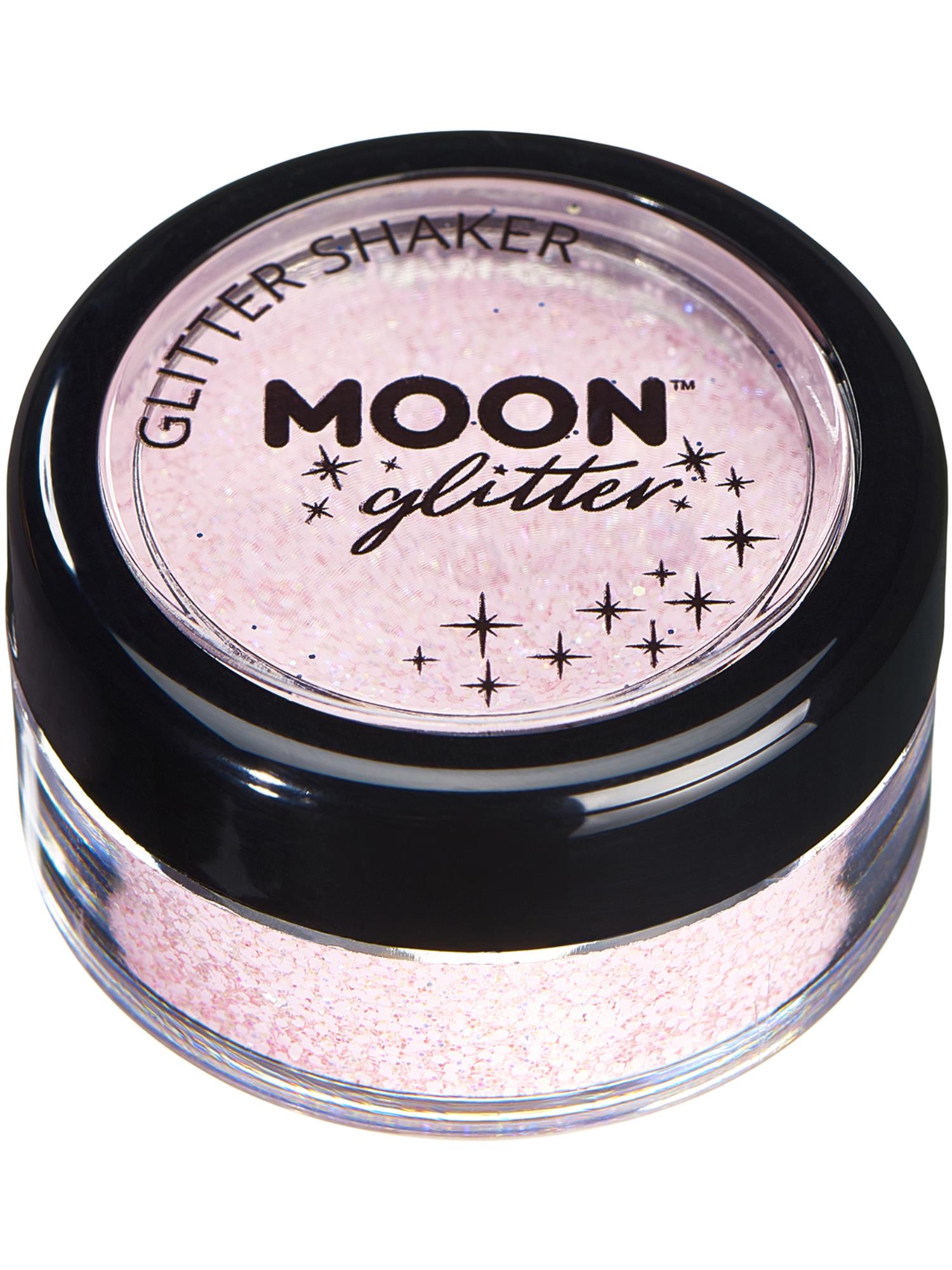 Moon Glitter Pastel Glitter Shakers, Baby Pink