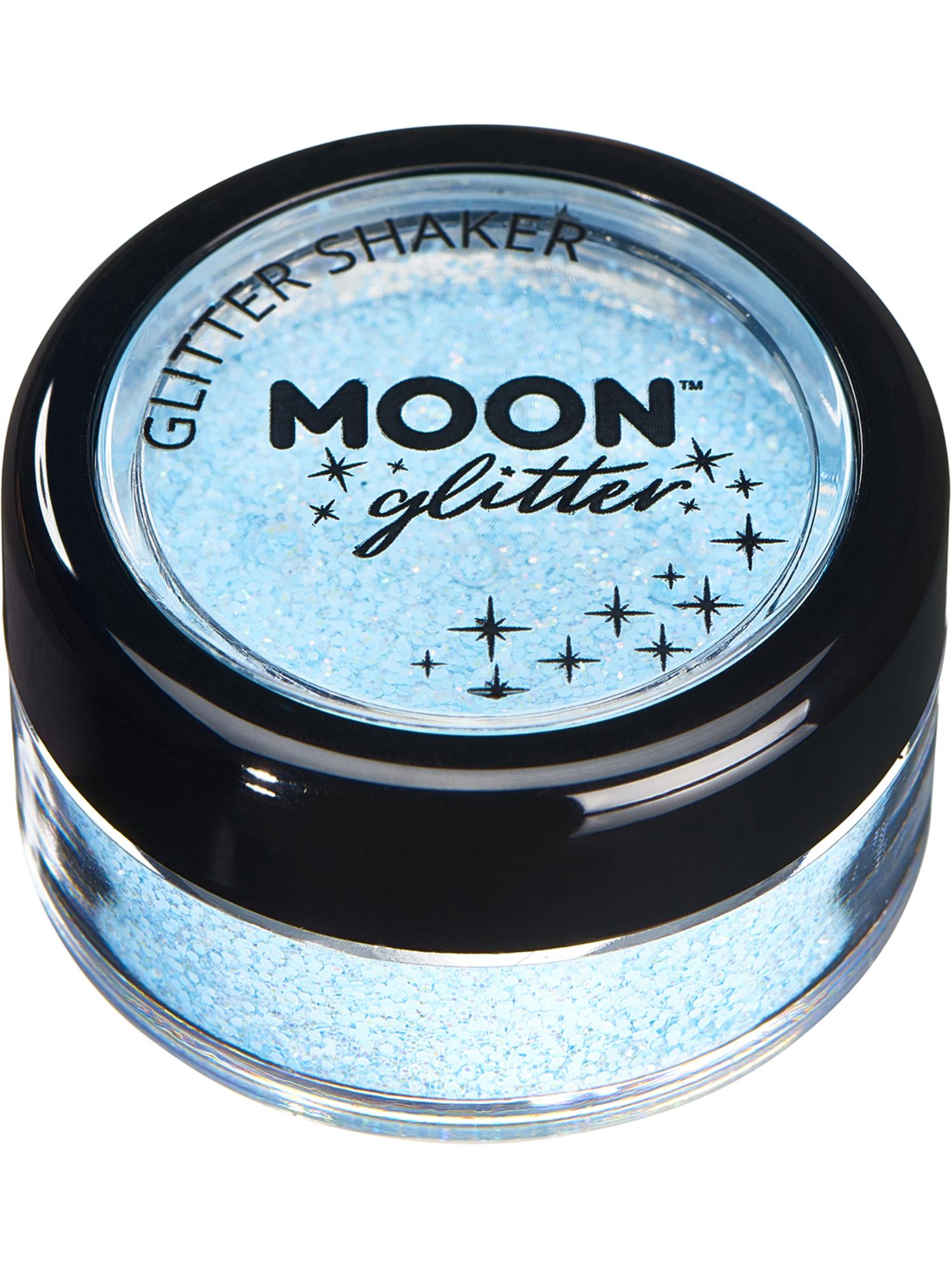 Moon Glitter Pastel Glitter Shakers, Baby Blue
