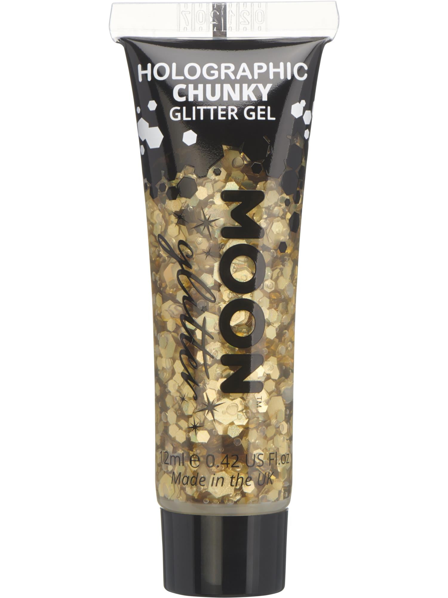 Moon Glitter Holographic Chunky Glitter Gel, Gold