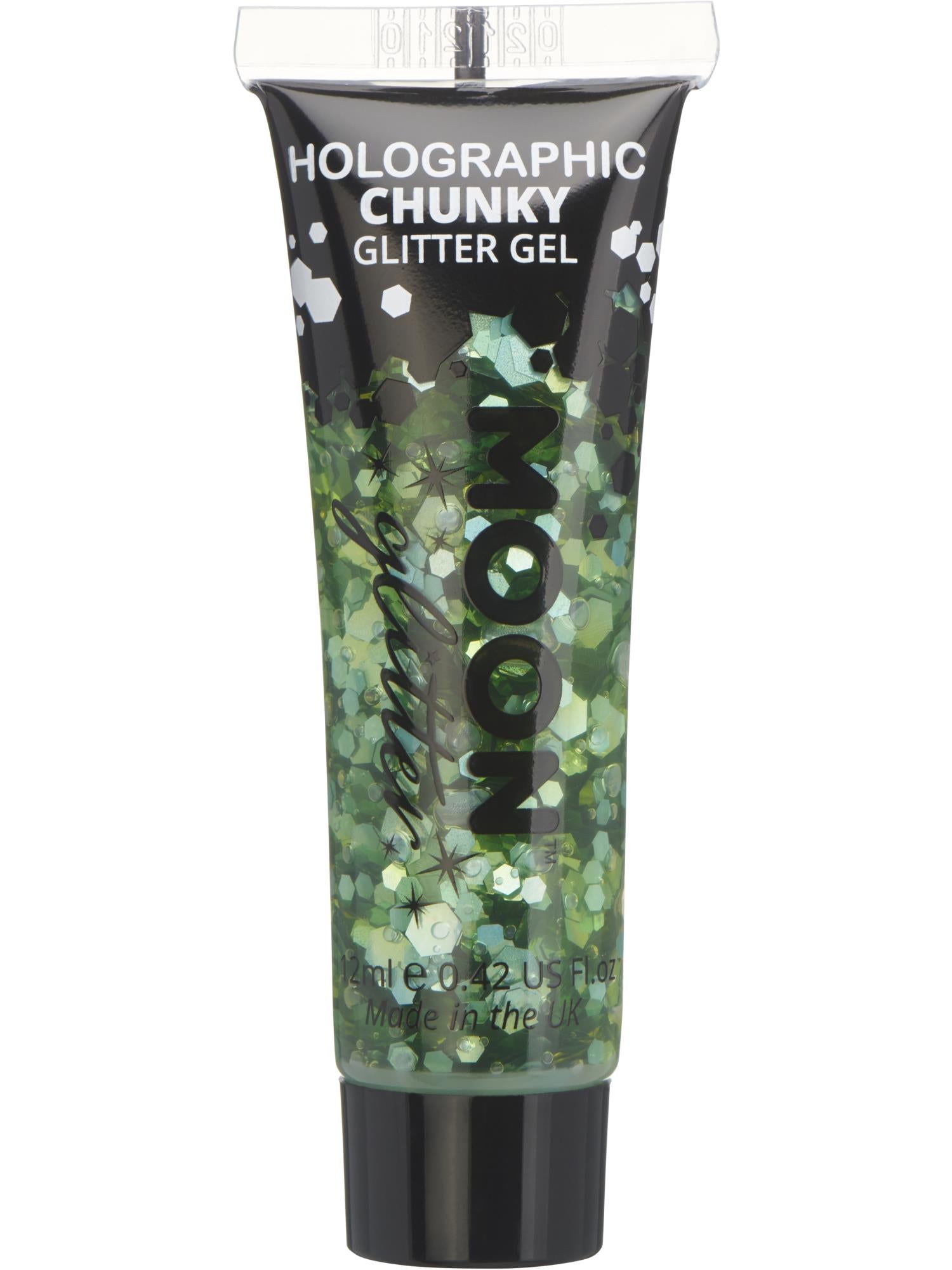 Moon Glitter Holographic Chunky Glitter Gel,Green