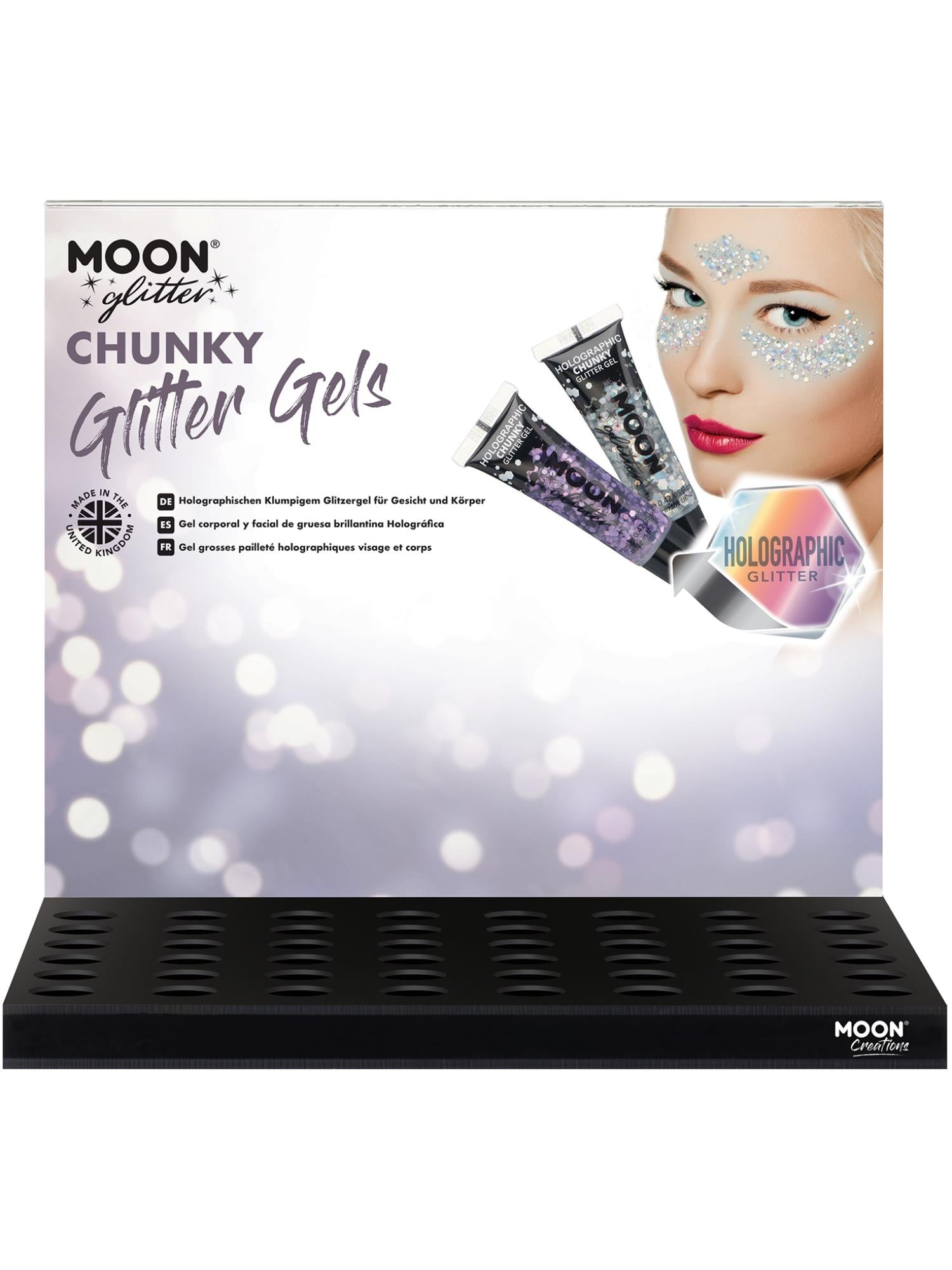 Moon Glitter Holographic Chunky Glitter Gel,