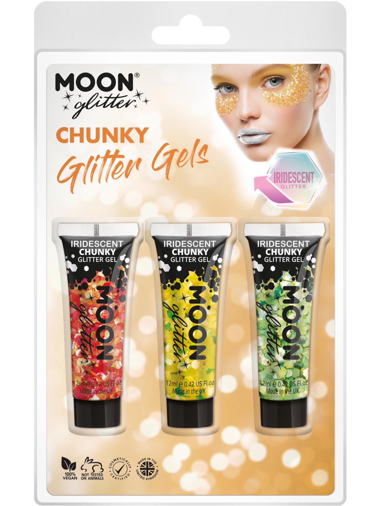 Moon Glitter Iridescent Chunky Glitter Gel,