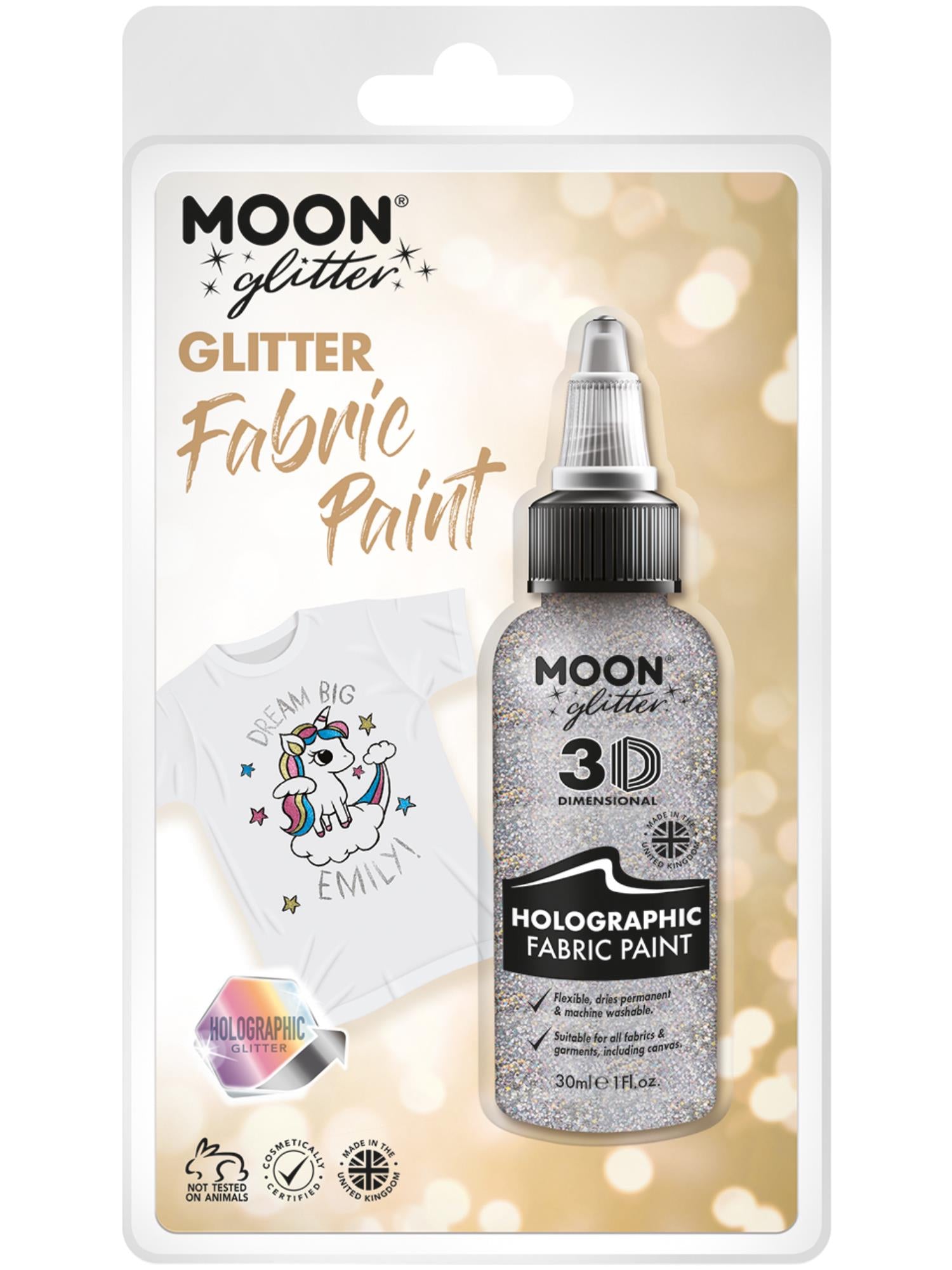 Moon Glitter Holographic Glitter Fabric Paint