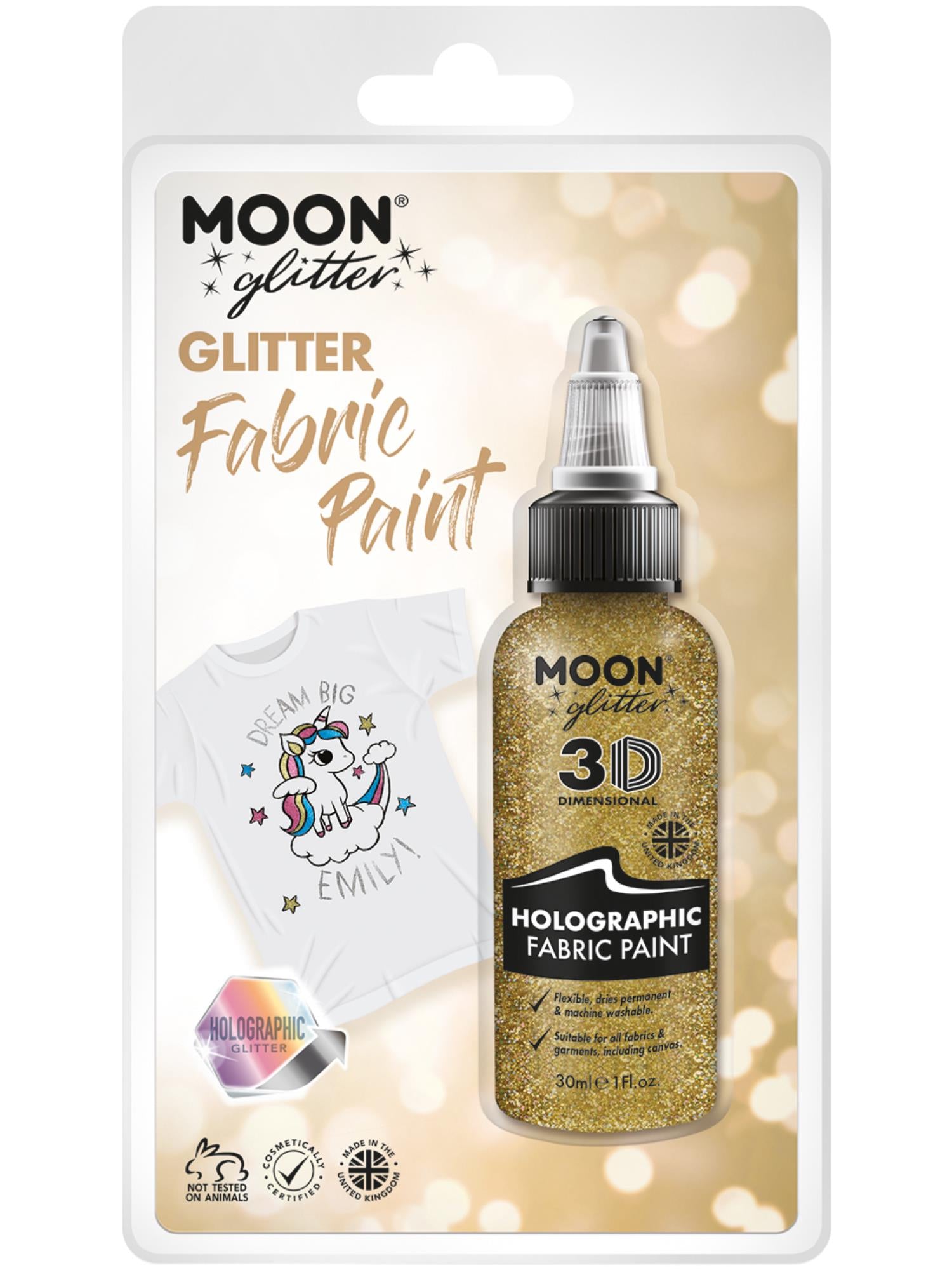 Moon Glitter holografische glittertextielverf