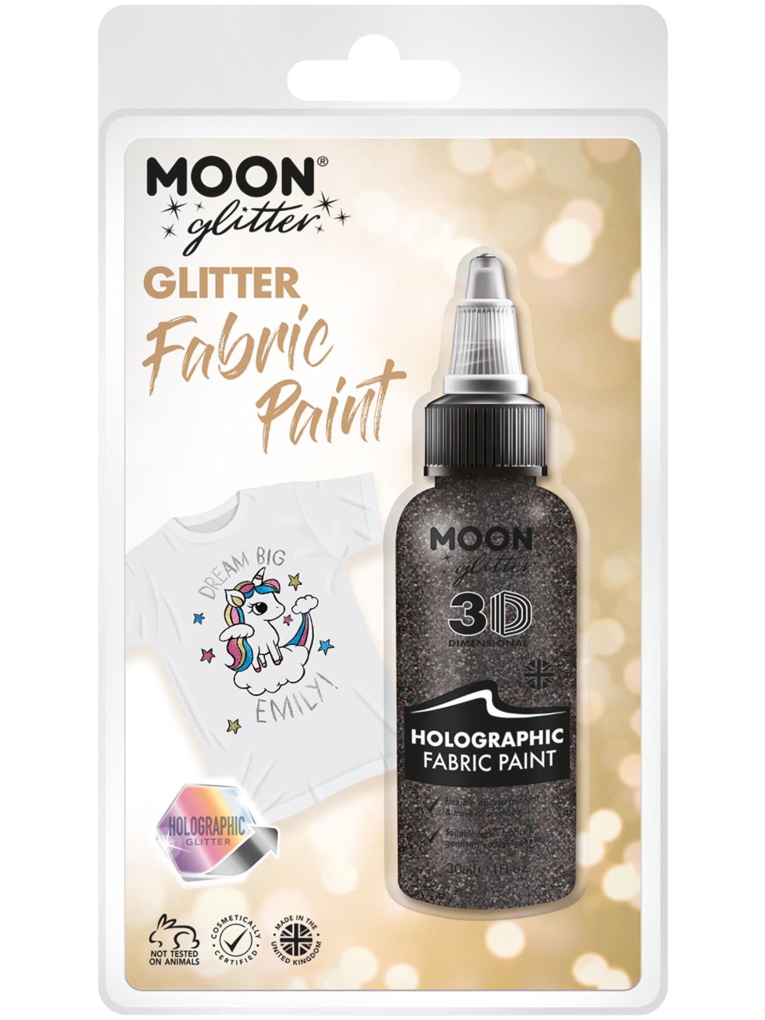 Moon Glitter holografische glittertextielverf