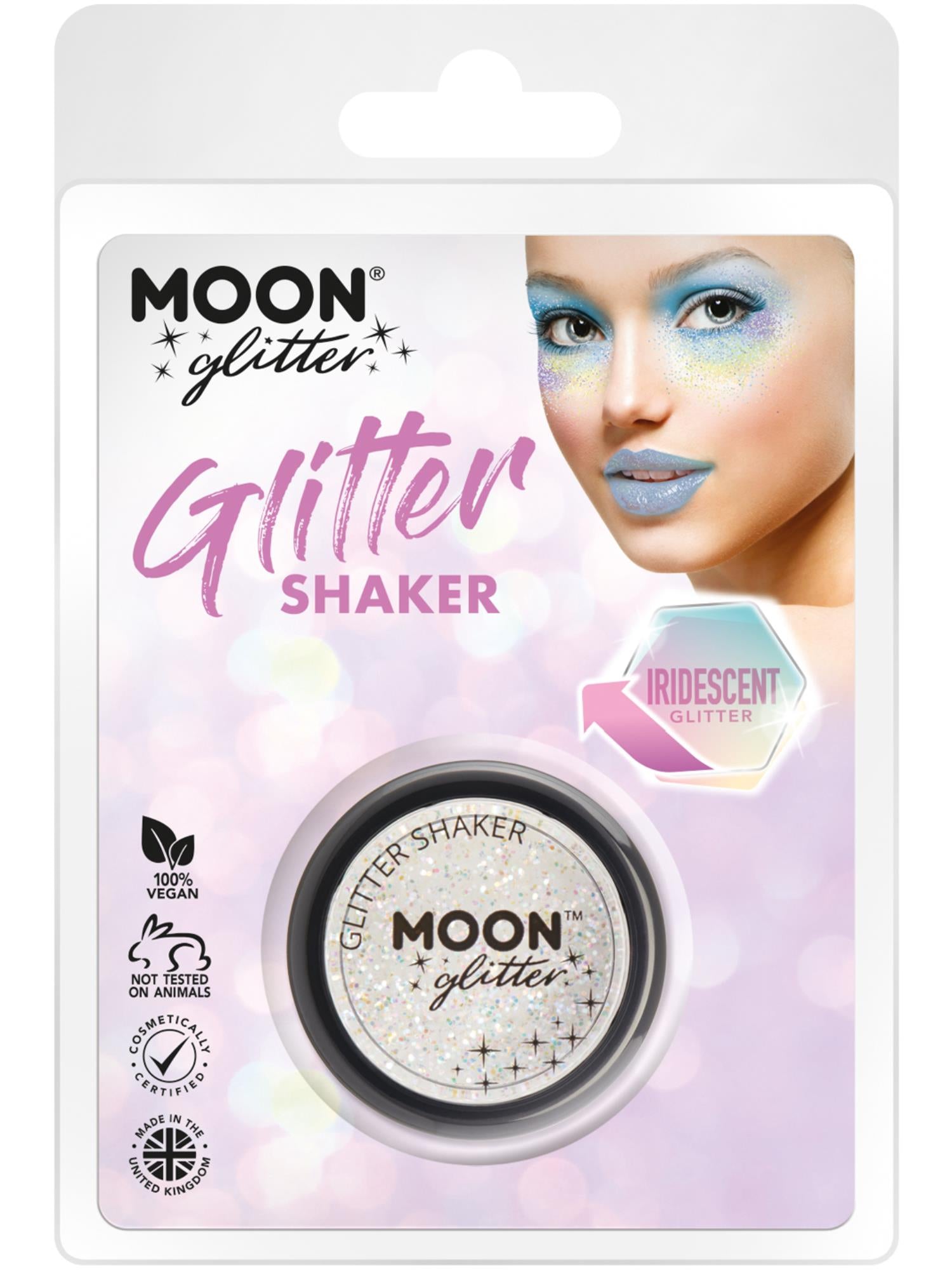 Moon Glitter Iridescent Glitter Shakers, White