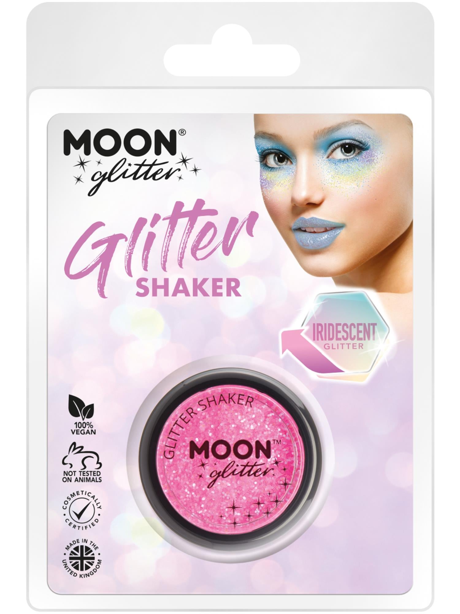 Moon Glitter Iridescent Glitter Shakers, Pink