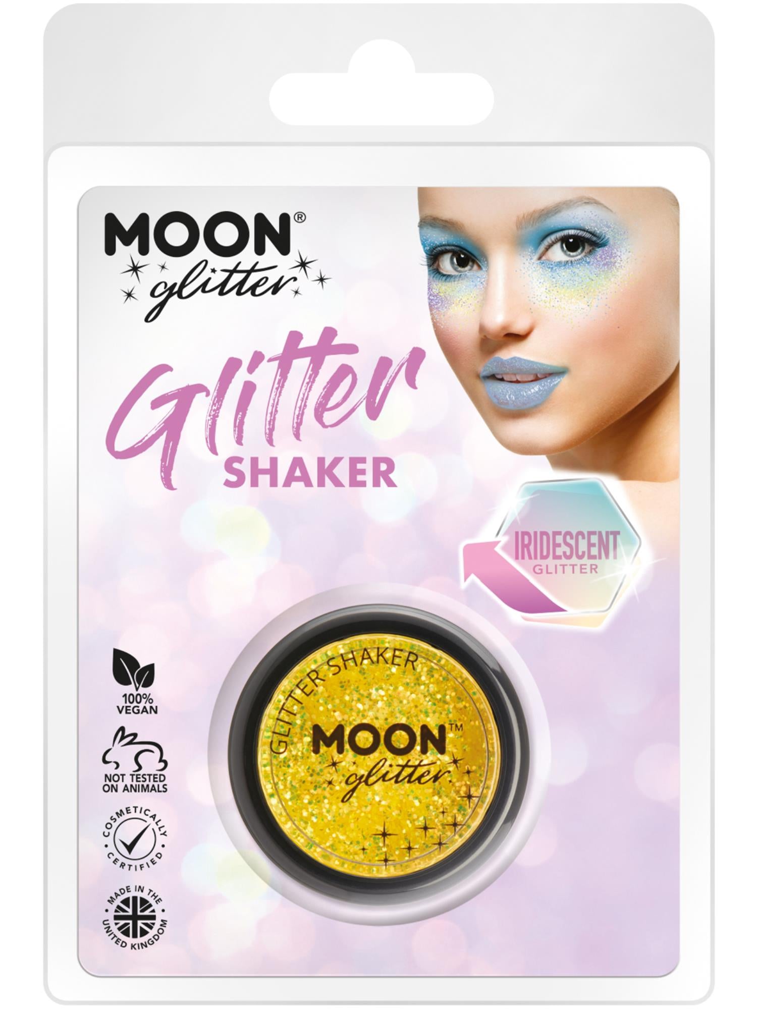 Moon Glitter Iridescent Glitter Shakers, Yellow