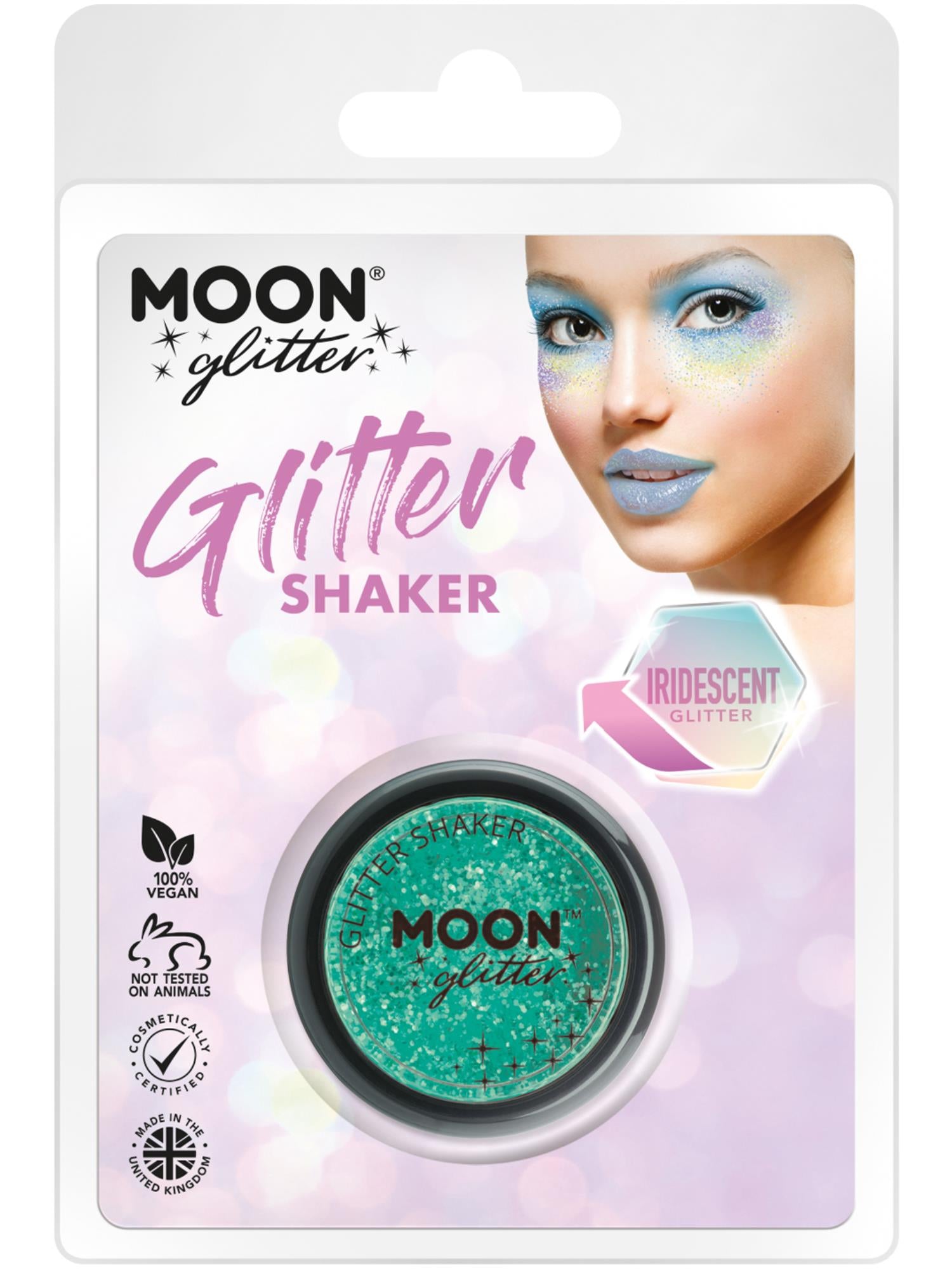 Moon Glitter Iridescent Glitter Shakers, Green