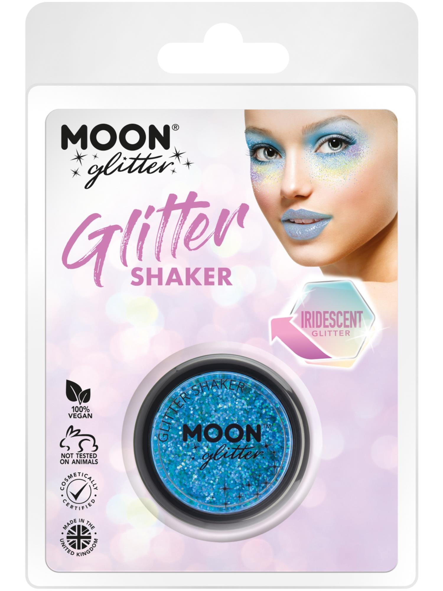 Moon Glitter Iridescent Glitter Shakers, Blue