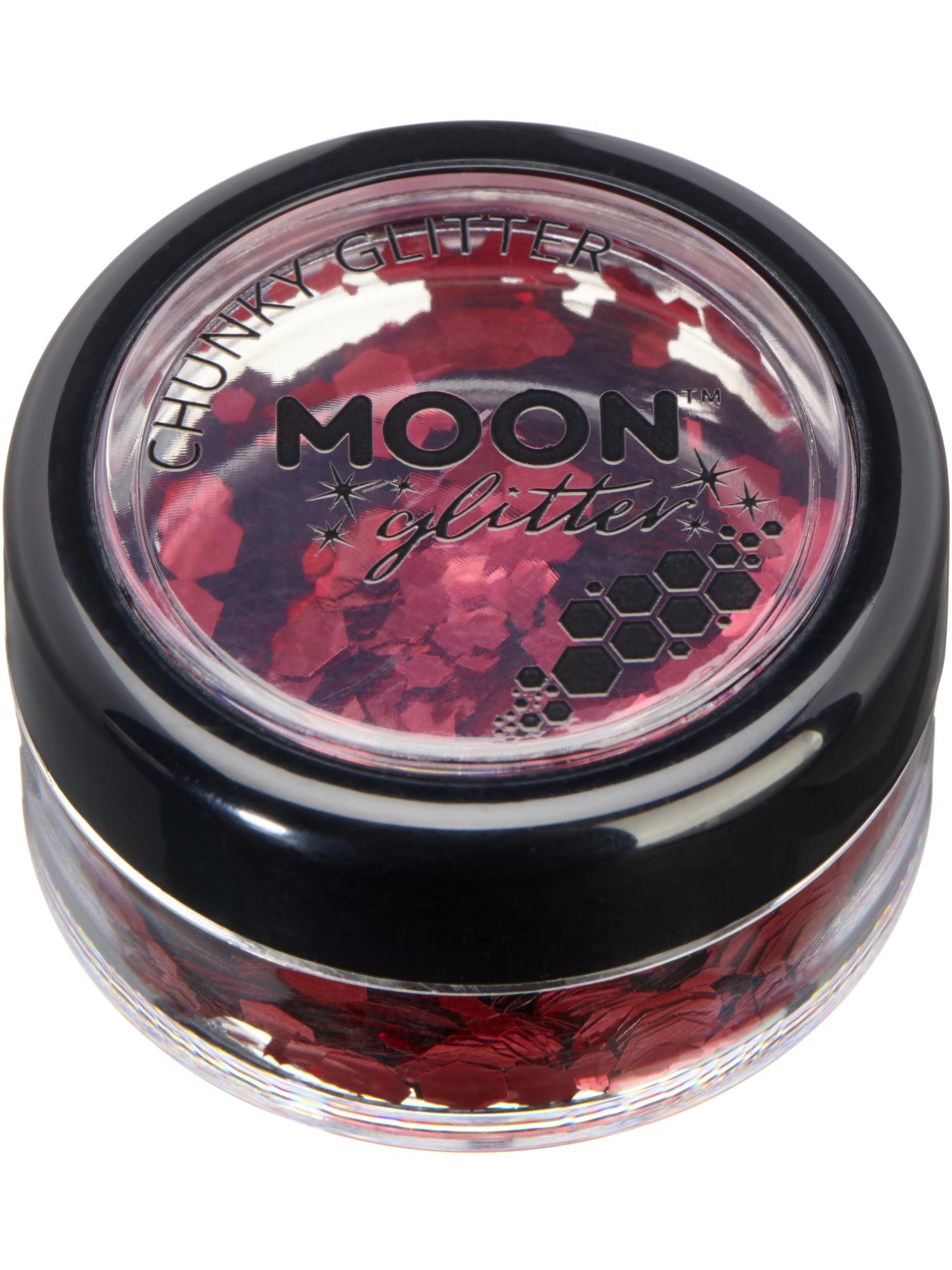 Moon Glitter Classic Chunky Glitter, Red