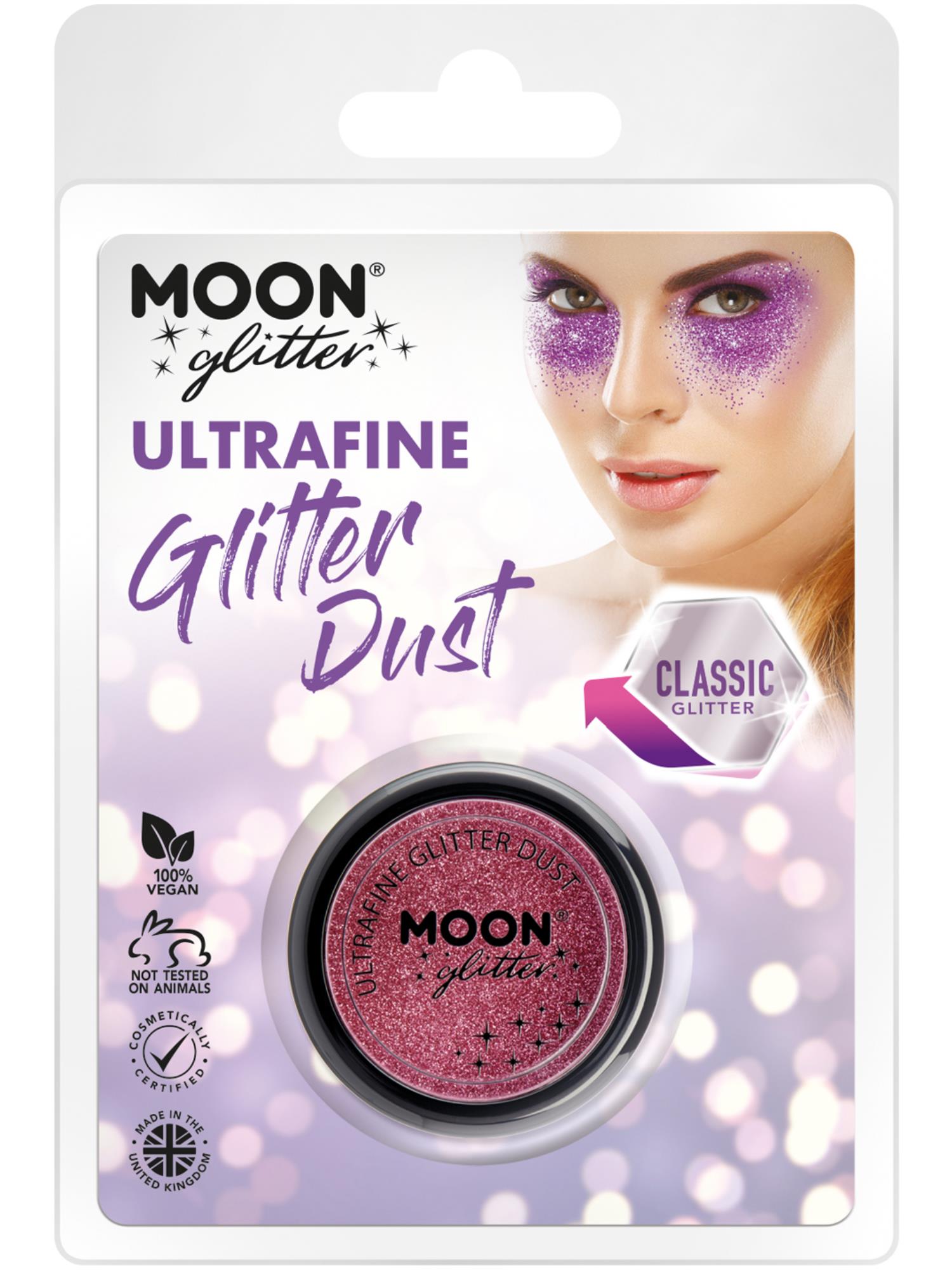 Moon Glitter Classic Ultrafine Glitter Dust, Pink