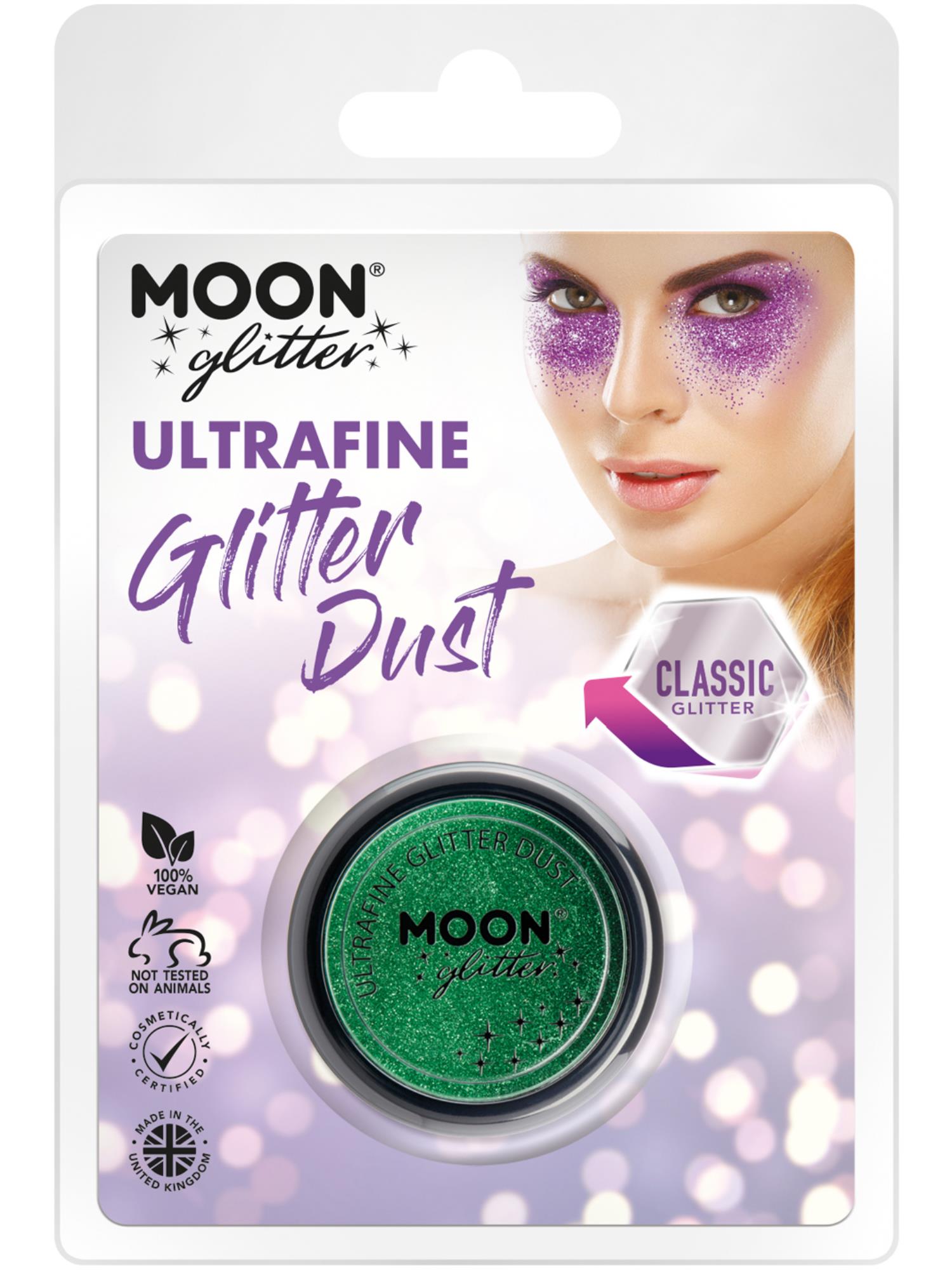 Moon Glitter Classic Ultrafine Glitter Dust, Green
