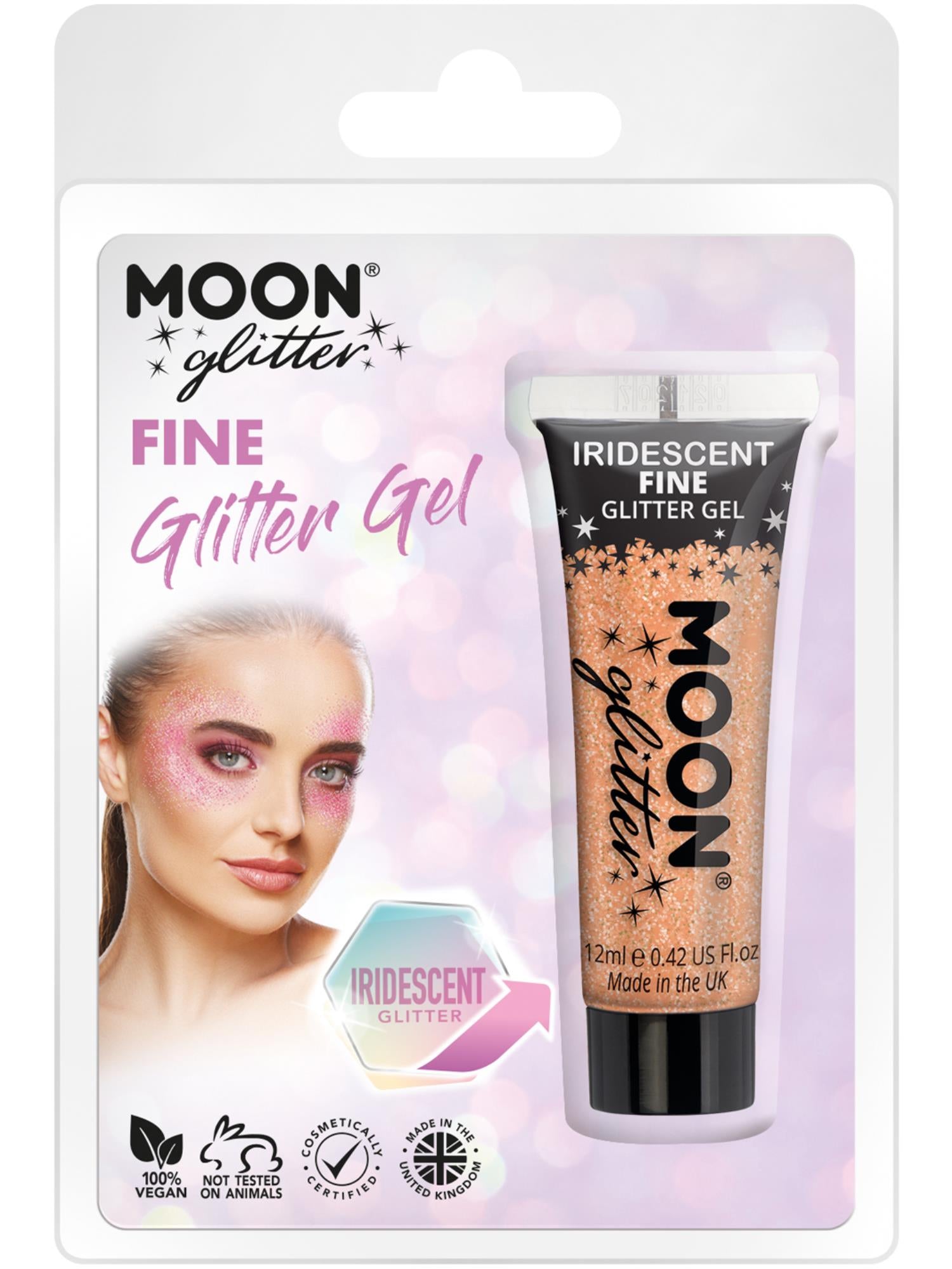 Moon Glitter Iridescent Glitter Gel, Orange
