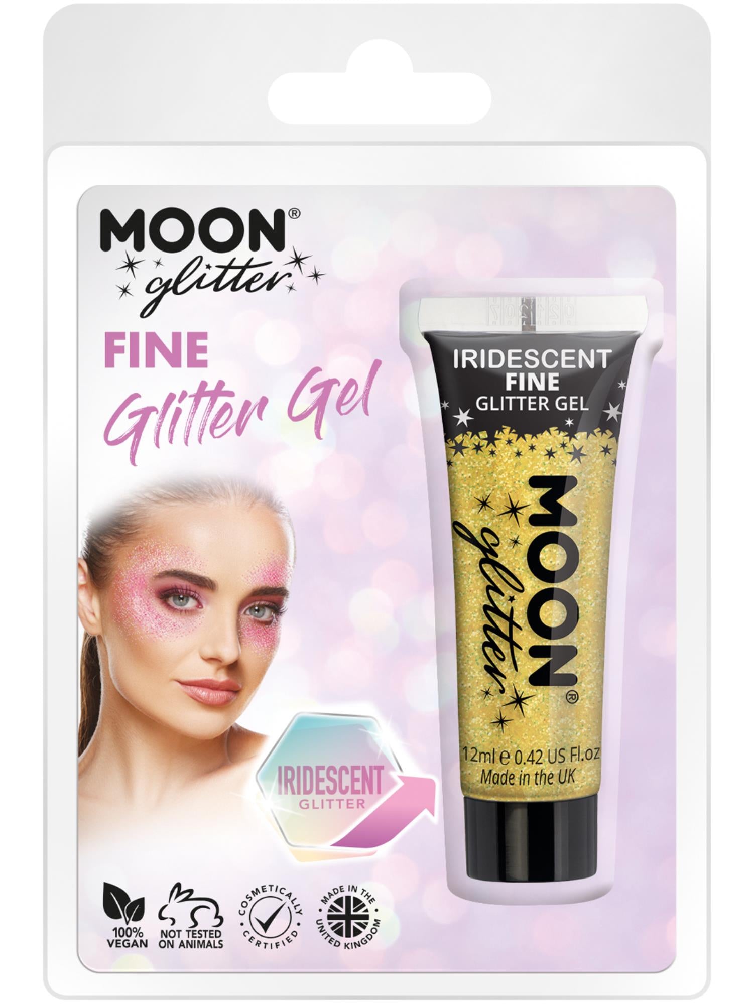 Moon Glitter Iridescent Glitter Gel, Yellow