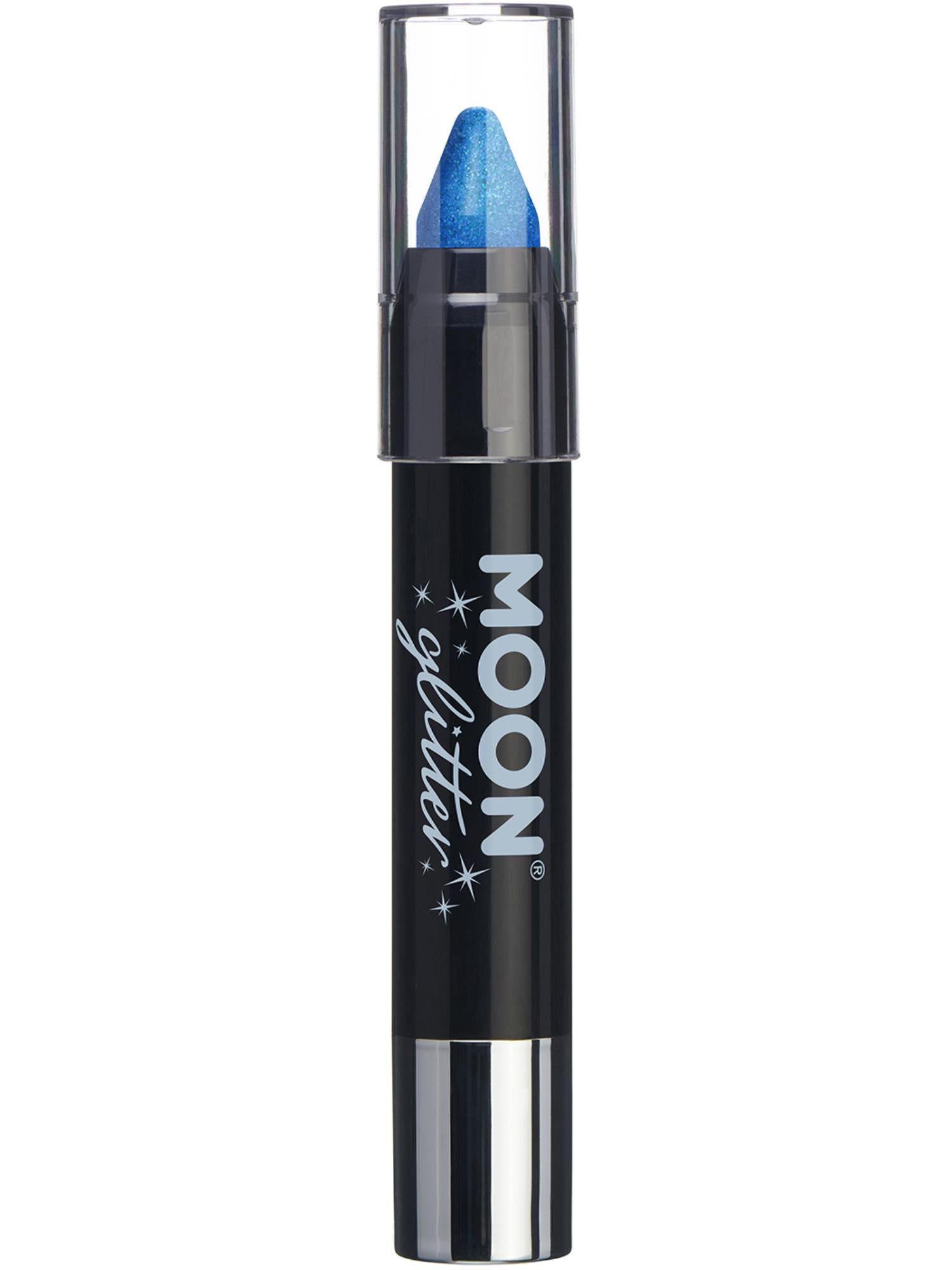 Moon Glitter Iridescent Body Crayons, Blue