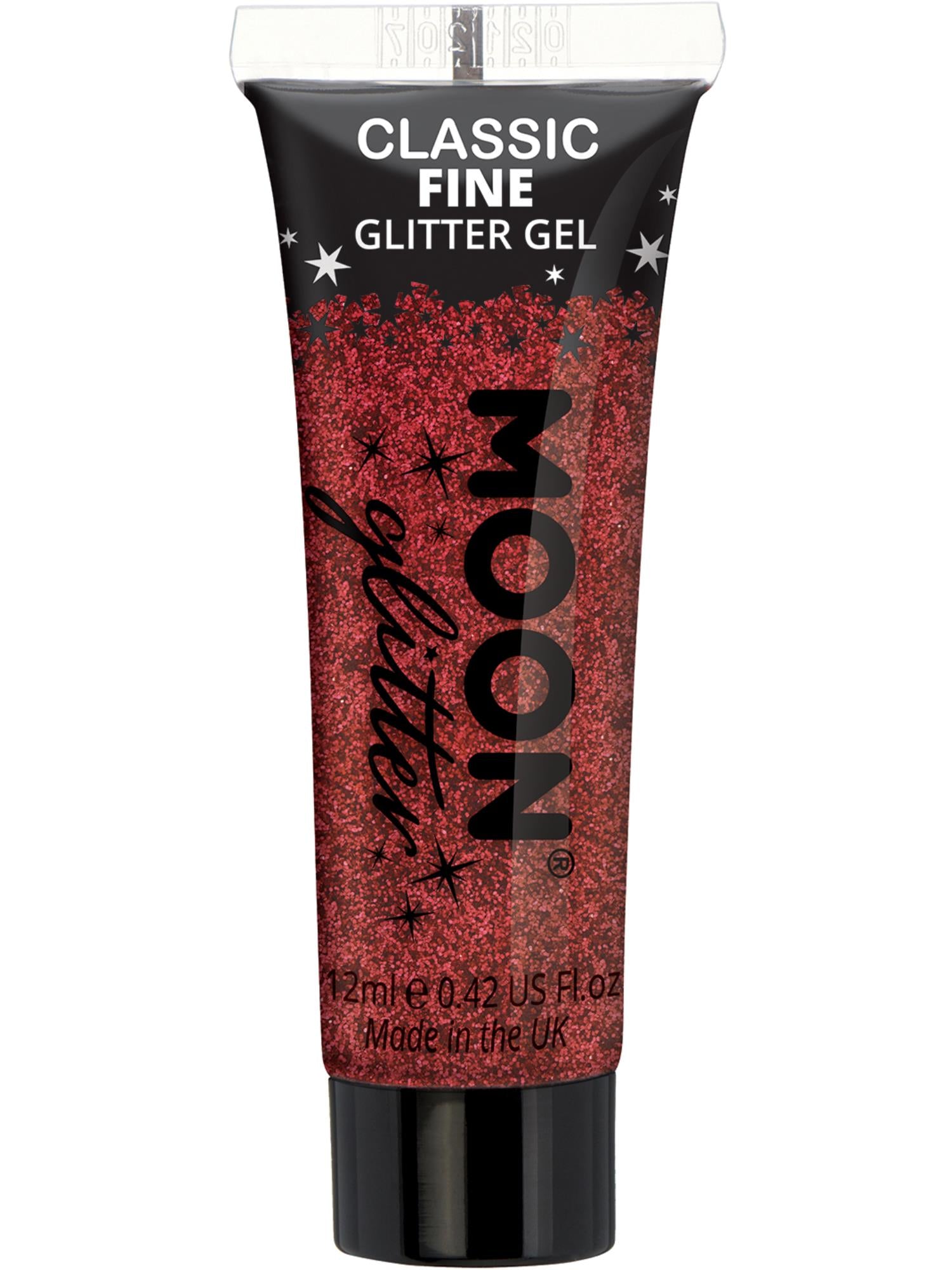Moon Glitter Classic Fine Glitter Gel, Red
