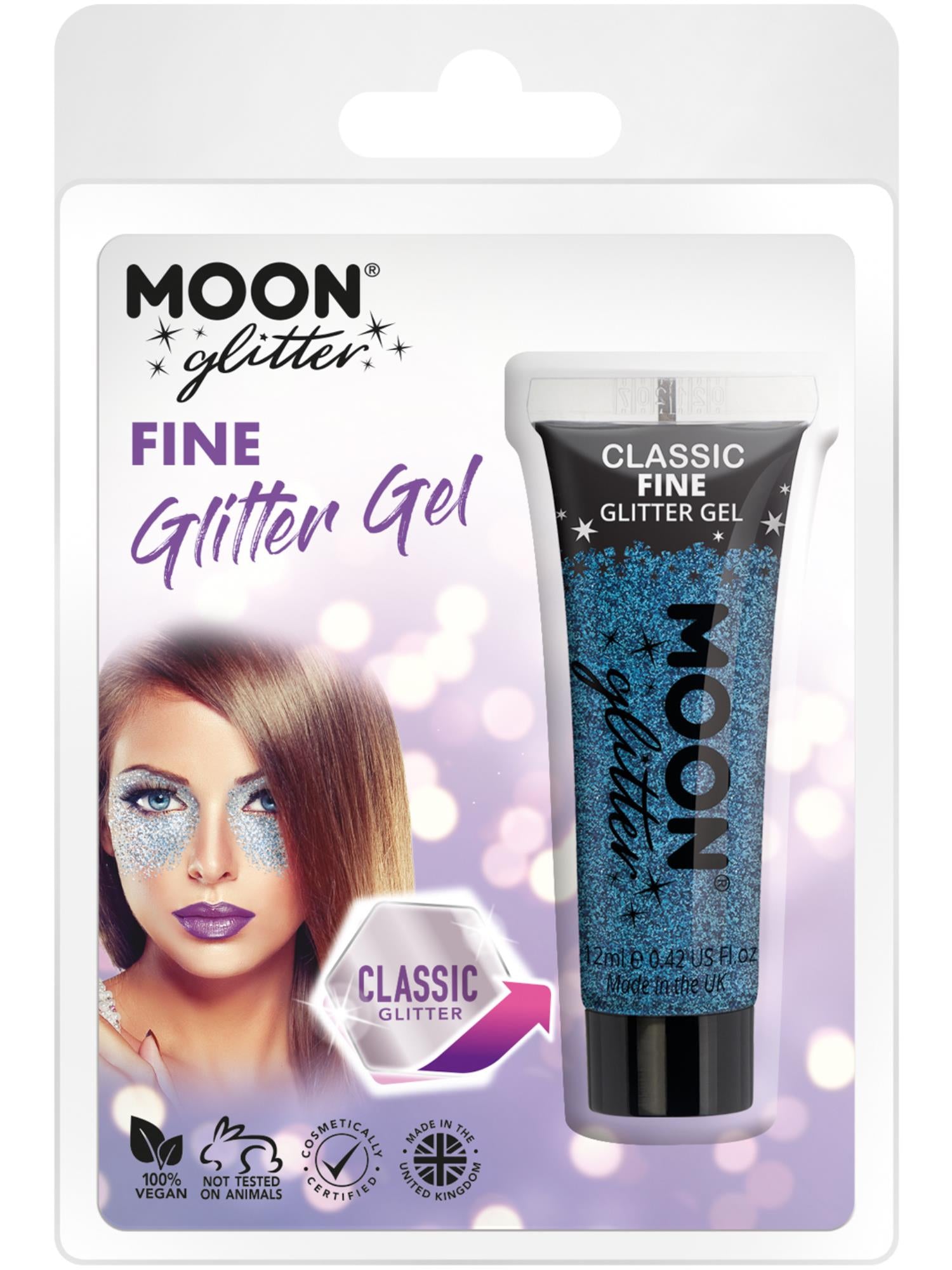 Moon Glitter Classic Fine Glitter Gel, Blue