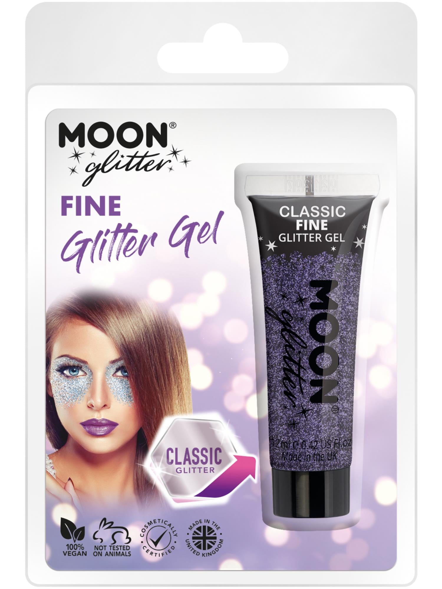 Moon Glitter Classic Fine Glitter Gel, Lavender