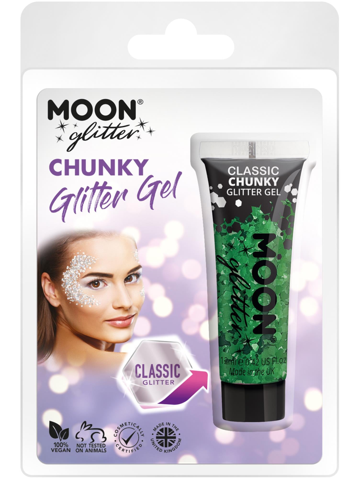 Moon Glitter Classic Chunky Glitter Gel, Green