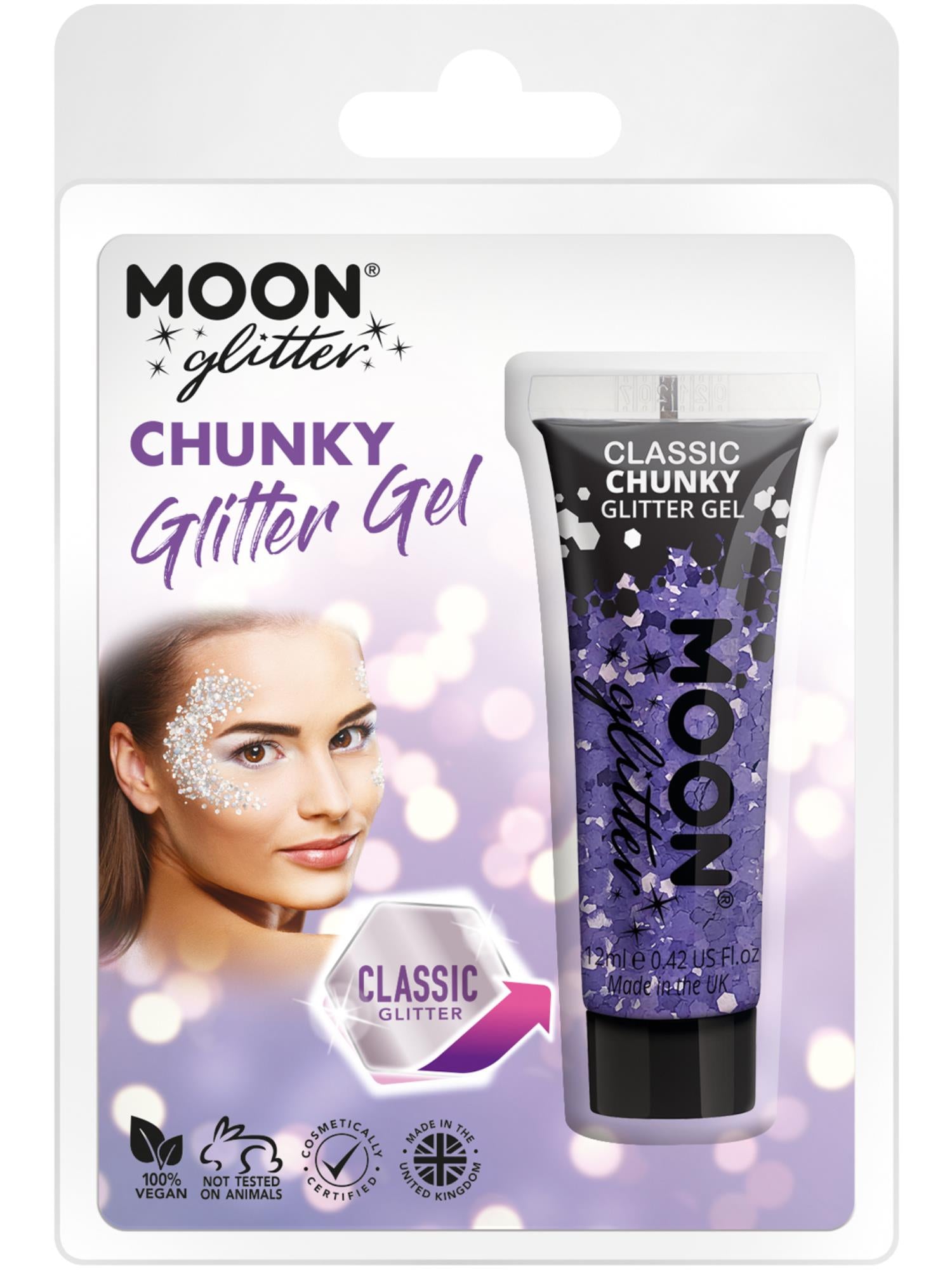 Moon Glitter Classic Chunky Glitter Gel, Lavender