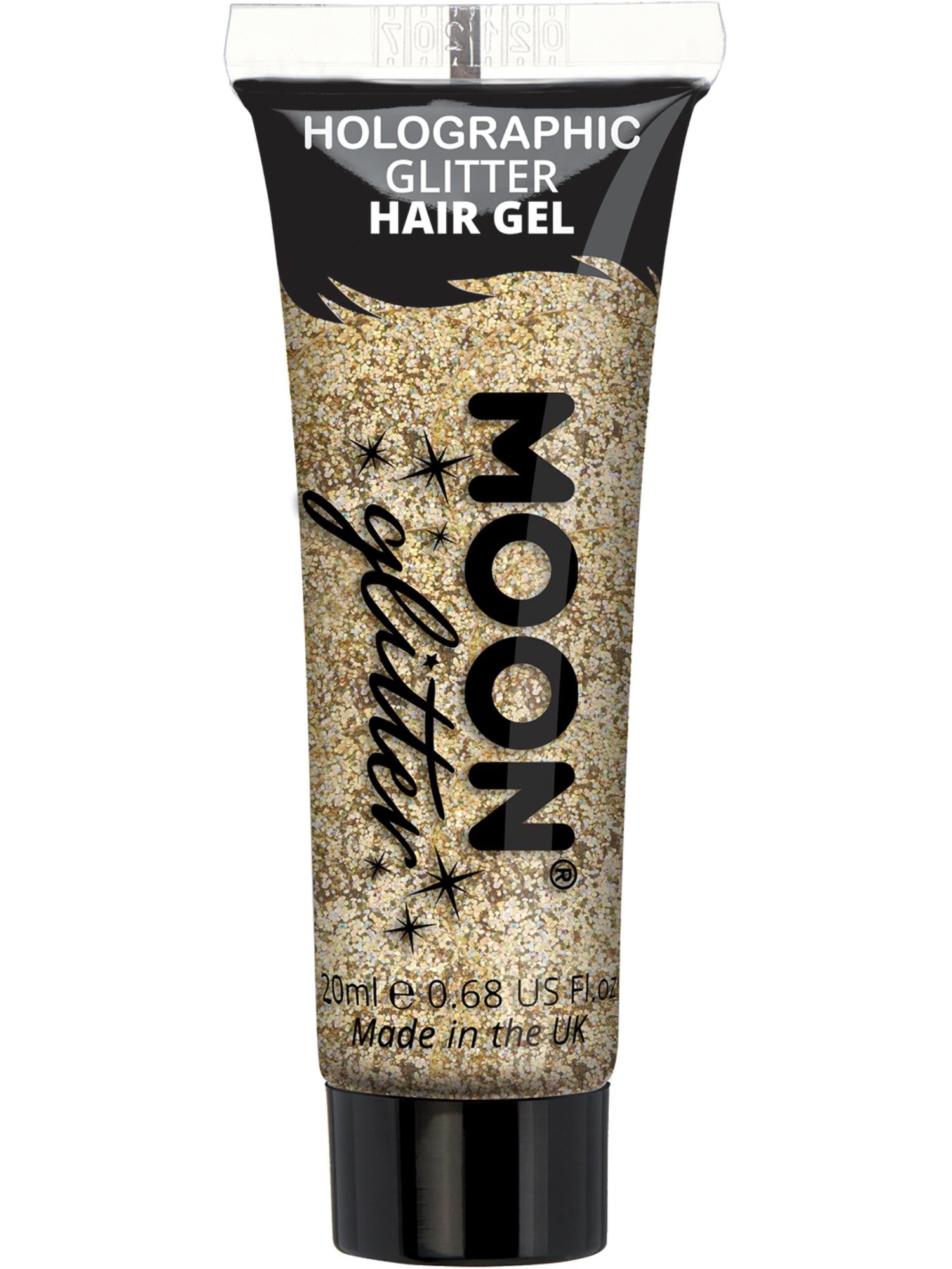 Moon Glitter Holographic Glitter Hair Gel, Gold