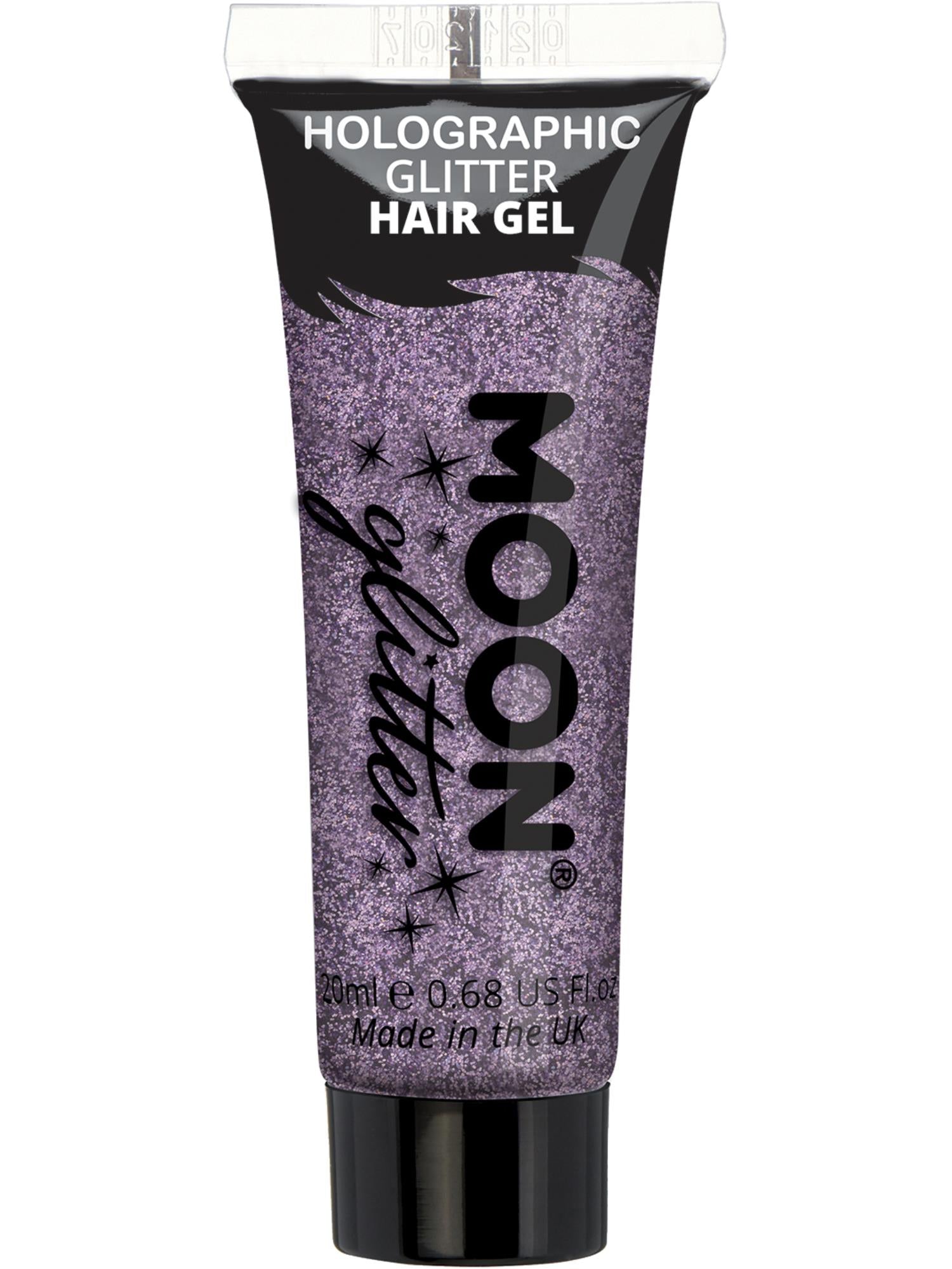 Moon Glitter Holographic Glitter Hair Gel, Purple