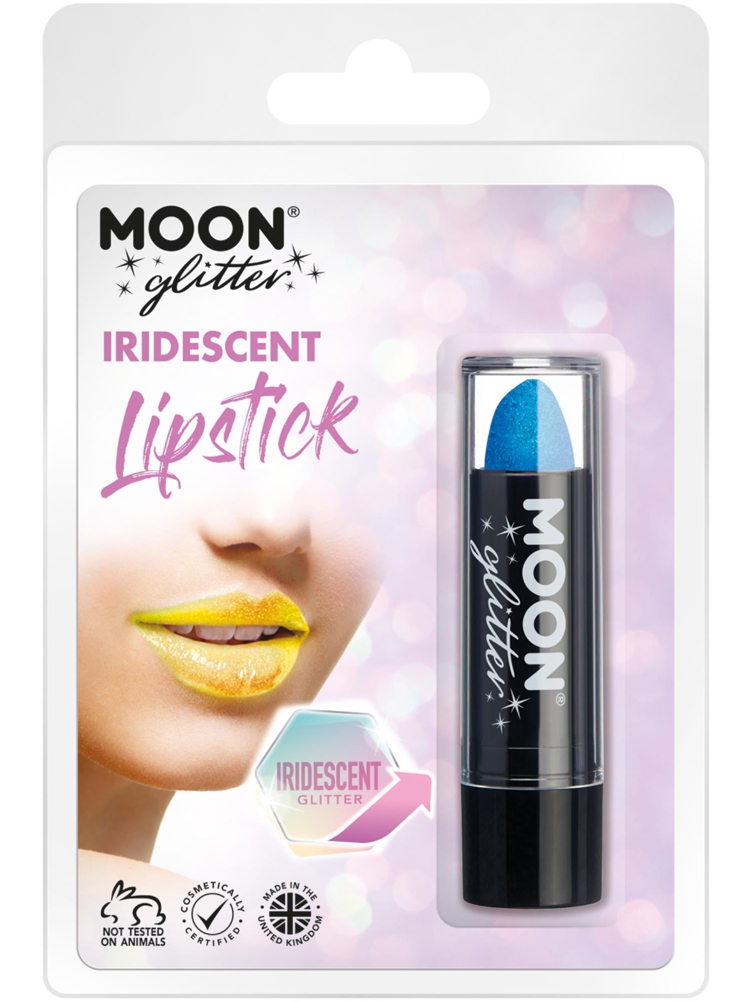 Moon Glitter Iridescent Glitter Lipstick, Blue